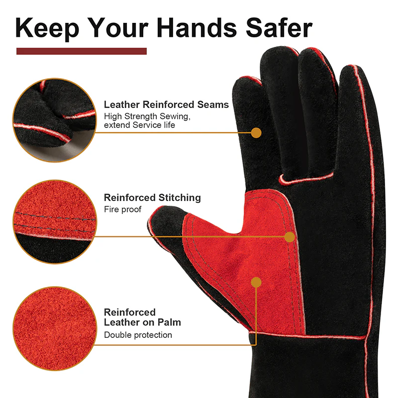 ARCCAPTAIN 16 inches Multifunction Cowhide Leather Welding Gloves - Image 3