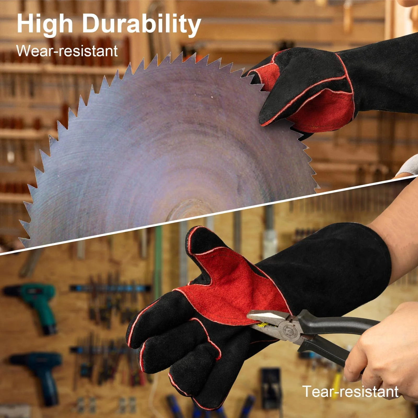 ARCCAPTAIN 16 inches Multifunction Cowhide Leather Welding Gloves - Image 6