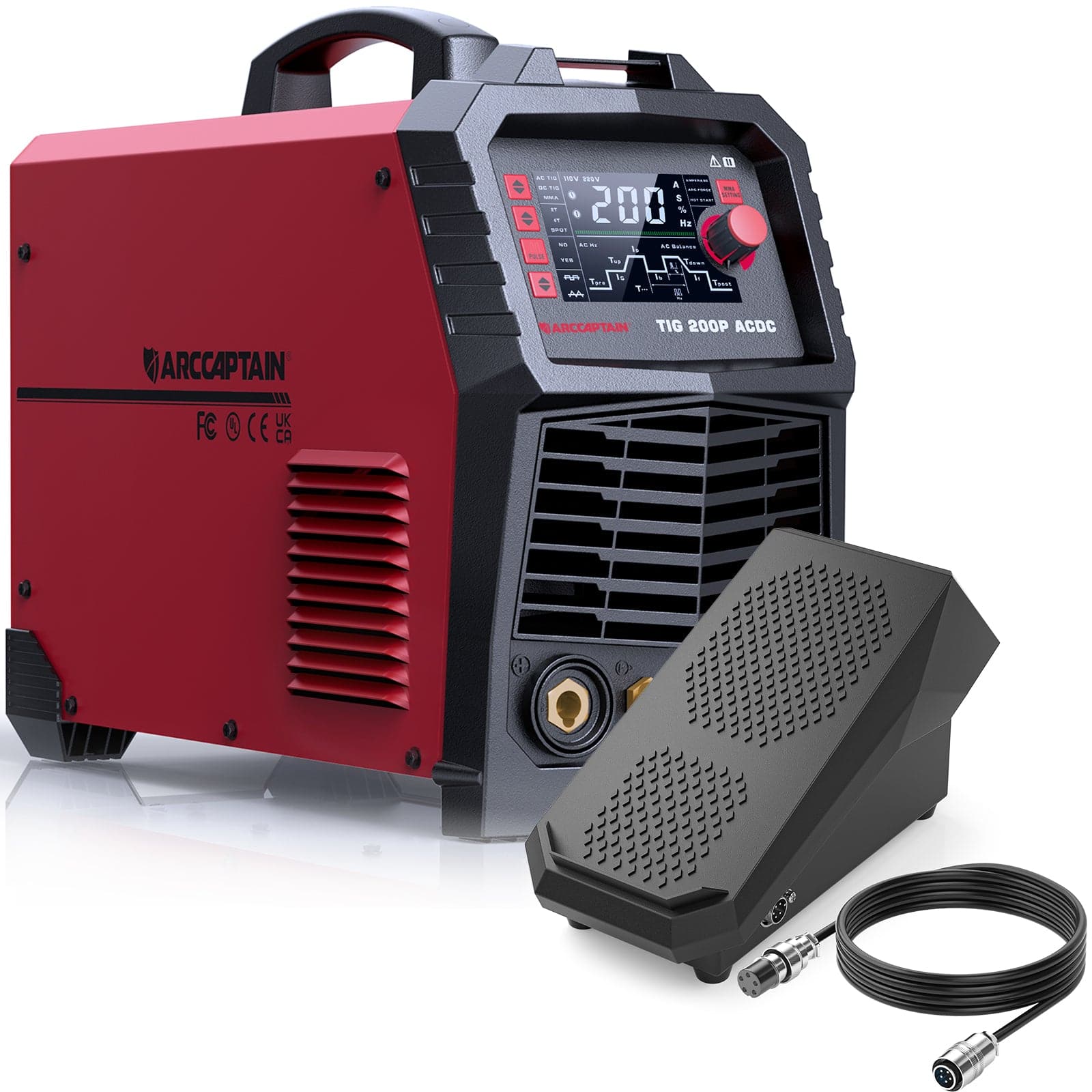 Arccaptain AC DC TIG200P Multi Process Pulse TIG Aluminum Welder - Image 7