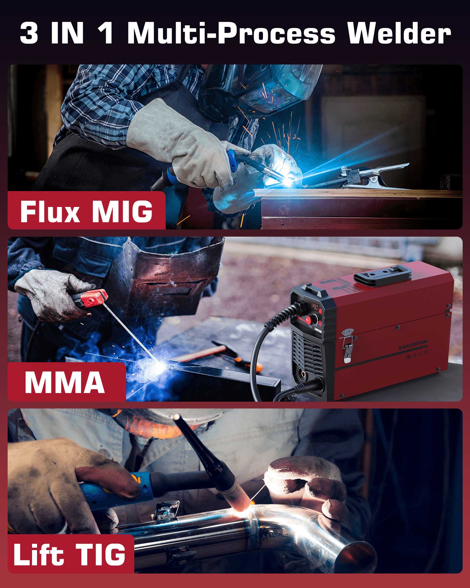 Portable Small Multi Process MIG Welder MIG140 EU Version - Image 6