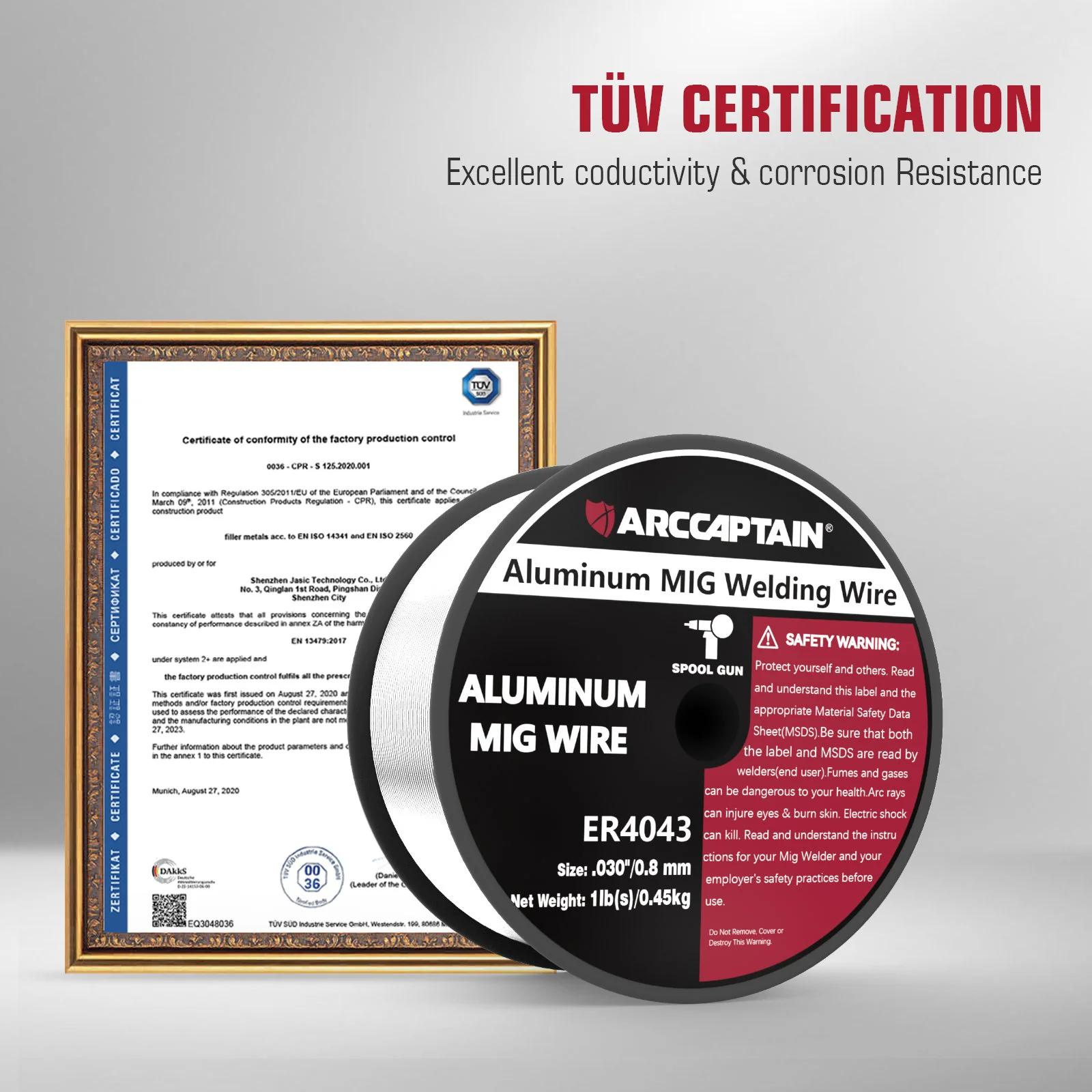ARCCAPTAIN ER4043 Aluminum Welding Wire 1 Pound Aluminum MIG Wire - Image 11
