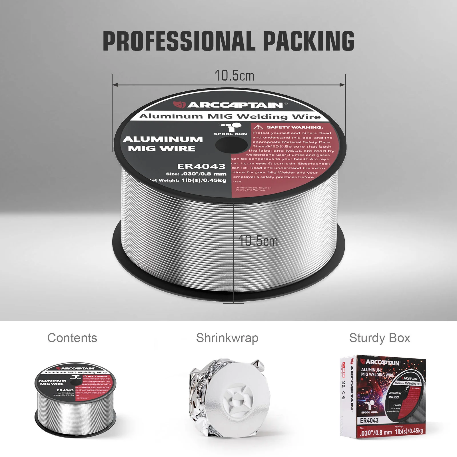 ARCCAPTAIN ER4043 Aluminum Welding Wire 1 Pound Aluminum MIG Wire - Image 4