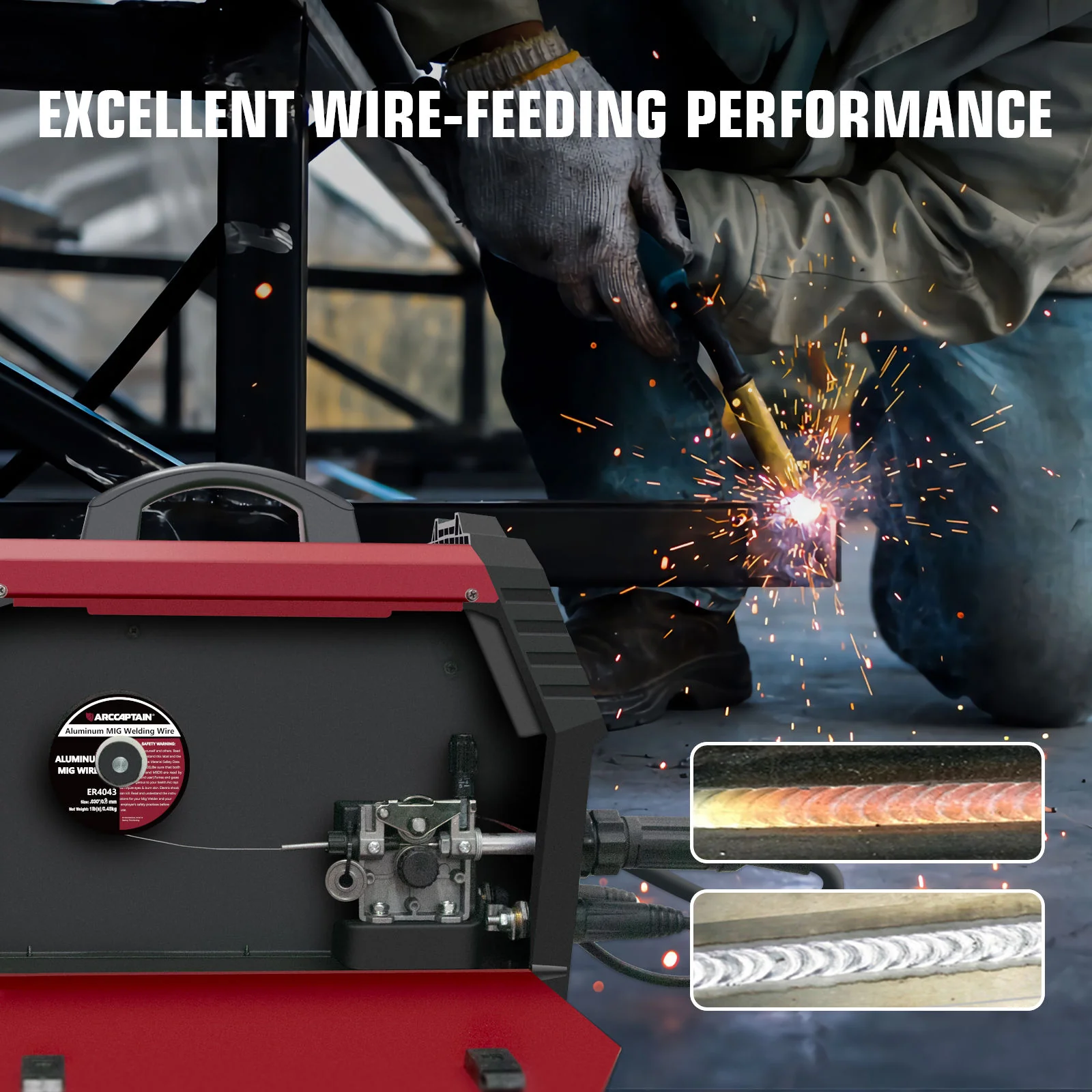 ARCCAPTAIN ER4043 Aluminum Welding Wire 1 Pound Aluminum MIG Wire - Image 6