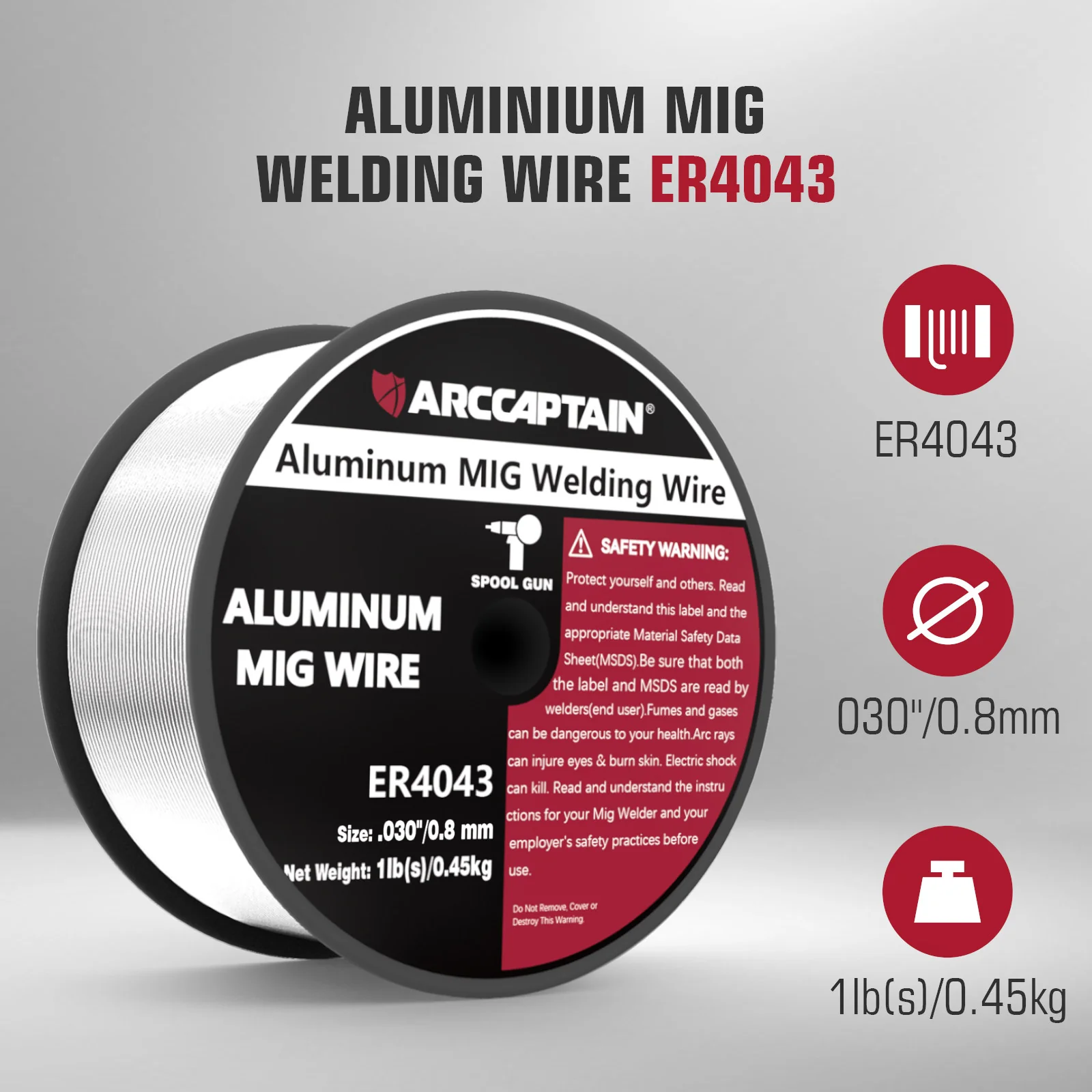 ARCCAPTAIN ER4043 Aluminum Welding Wire 1 Pound Aluminum MIG Wire - Image 9