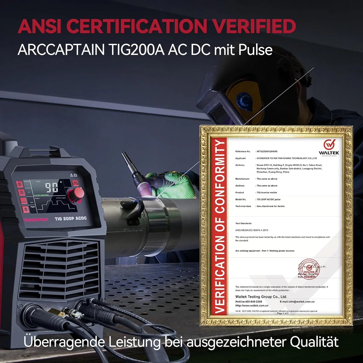 AC DC TIG200P 230V Multi Process Pulse TIG Aluminum Welder EU - Image 3