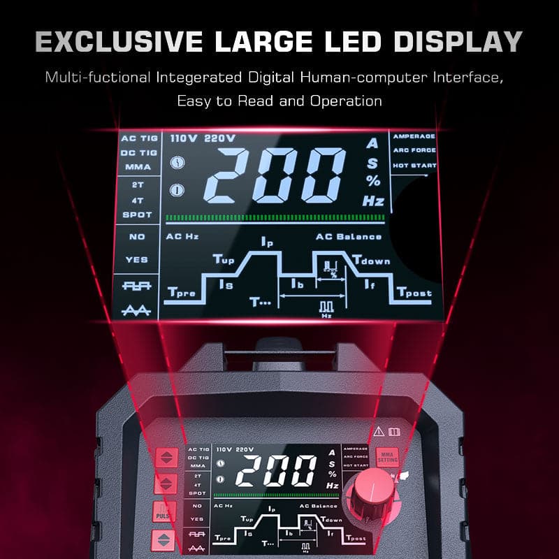 AC DC TIG200P 230V Multi Process Pulse TIG Aluminum Welder EU - Image 4
