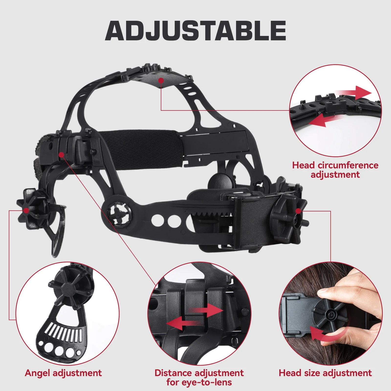 Adjustable Headgear Welding Helmet Headgear for Welding Hood ClearLite X100 - Image 3