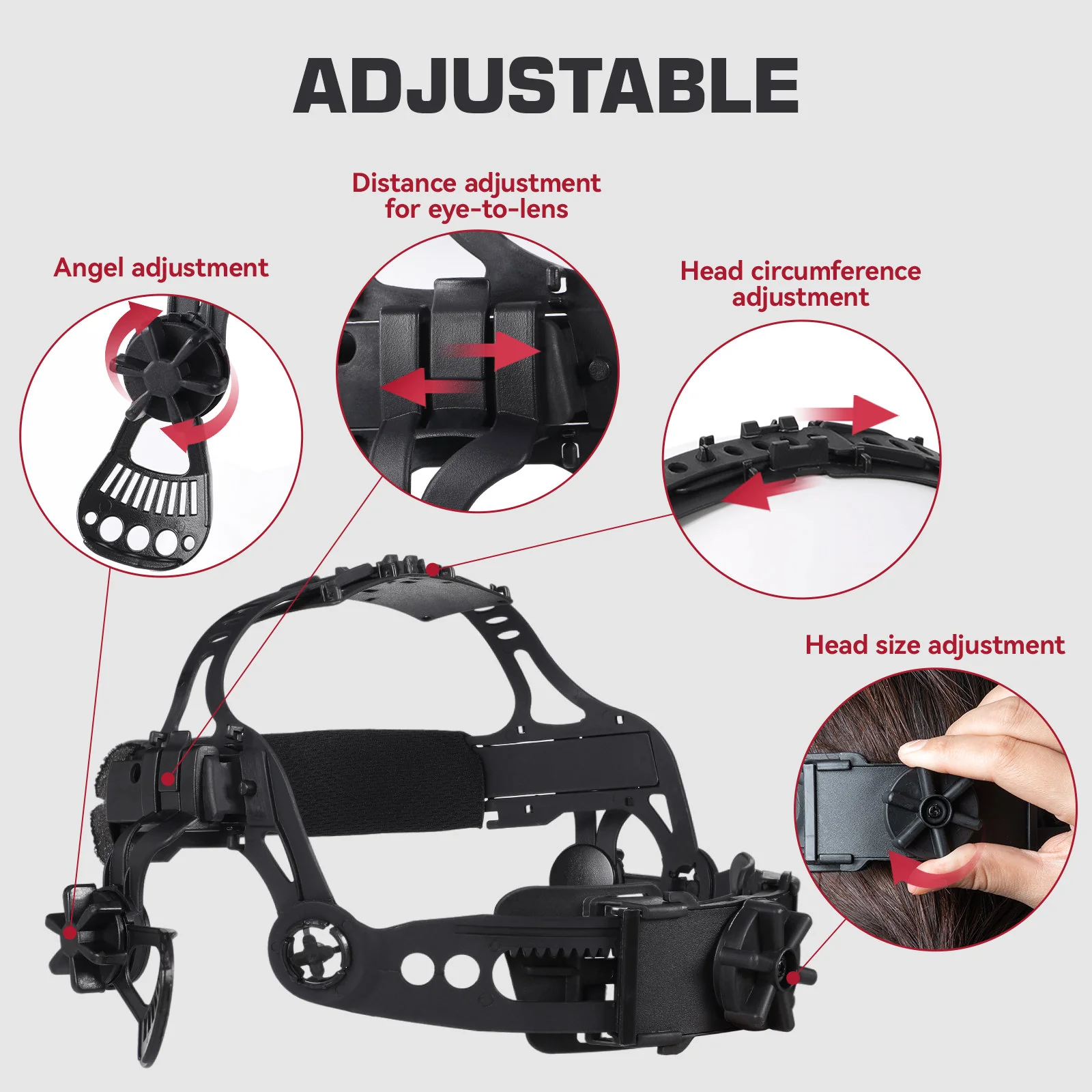 Adjustable Headgear Welding Helmet Headgear for Welding Hood ClearLite X100 - Image 4