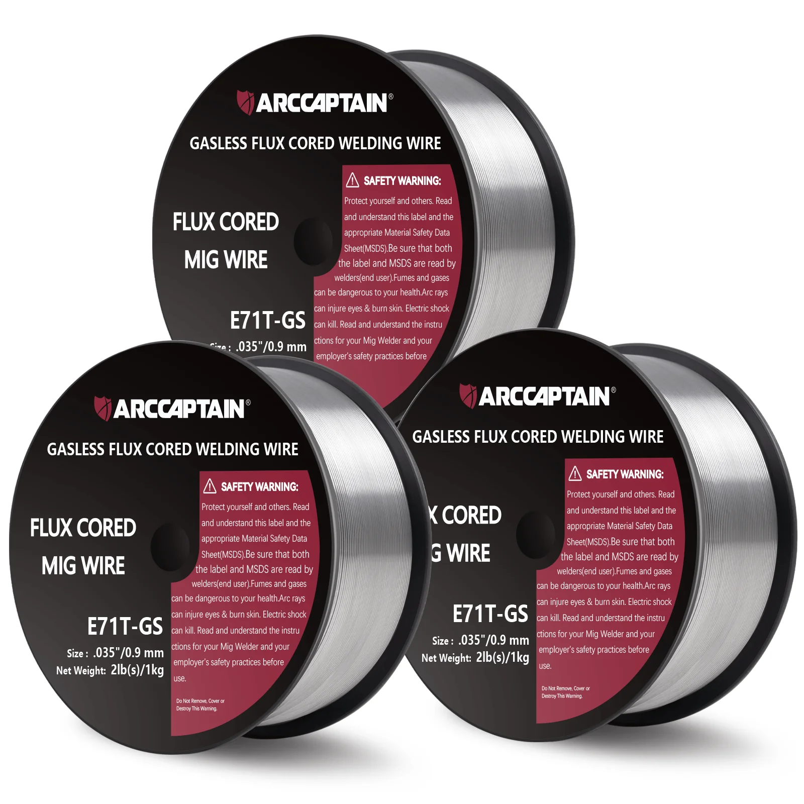 Arccaptain ‎E71T-GS Flux Core Wire 2 Lbs Spool Gasless Carbon Steel Mig Wire - Image 14