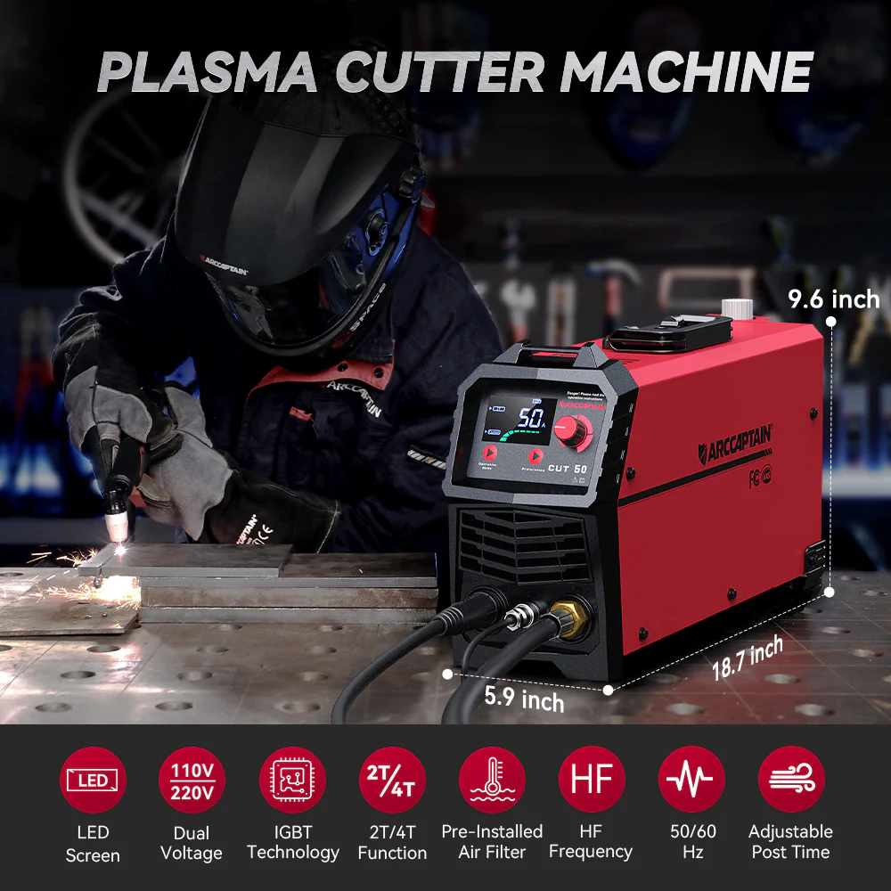 Arccaptain CUT50 Plasma Cutter Dual Voltage HF Start Cutter - Image 3