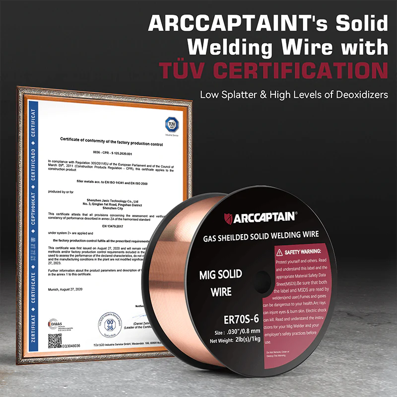 Arccaptain 2 Lbs ER70S-6 MIG Welding Wire Gas Solid Wire - Image 5
