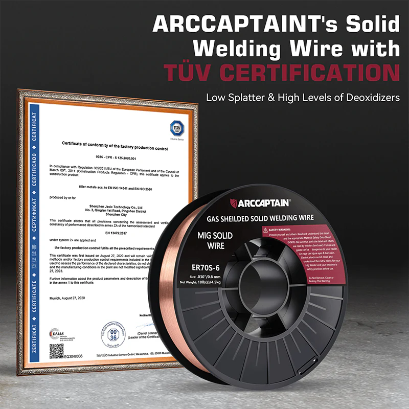 Arccaptain ER70S-6 Welding Wire 10 Lbs Low Splatter Mig Wire - Image 3