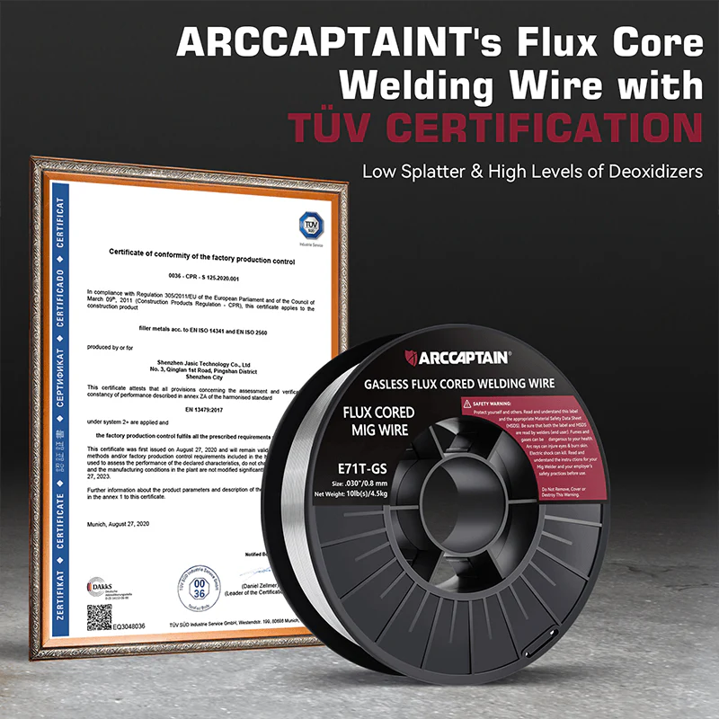 ARCCAPTAIN E71T-GS 10 Lbs Flux Core Welding Wire Non-GAS Mild Carbon Steel Welding Wire - Image 4
