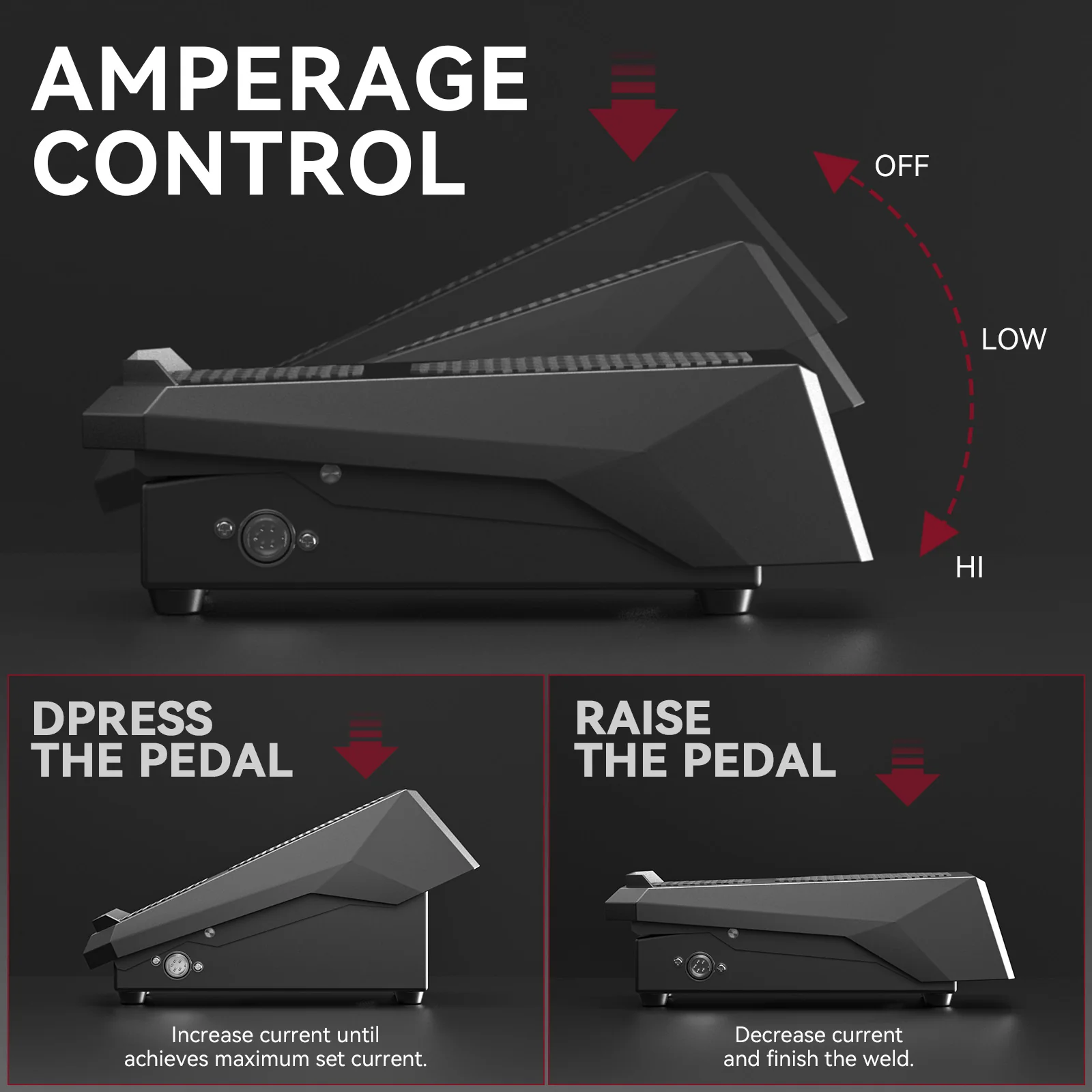 ARCCAPTAIN Foot Pedal Remote Amp Control 5-Pin Connector for MIG205MP Welder - Image 6
