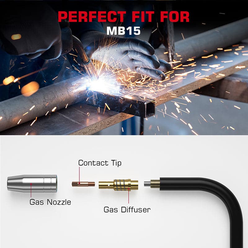 Arccaptain MIG200/MIG130 MB15 MIG Torch Replacement Parts - Image 4