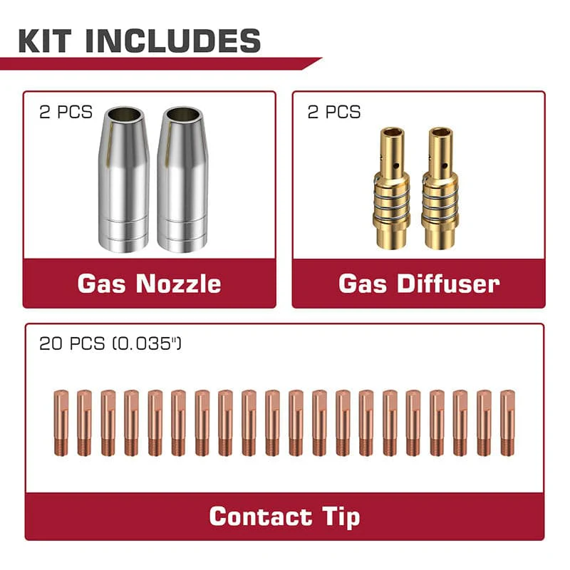 Arccaptain MIG200/MIG130 MB15 MIG Torch Replacement Parts - Image 6