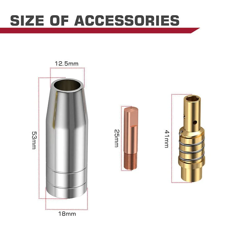 Arccaptain MIG200/MIG130 MB15 MIG Torch Replacement Parts - Image 7