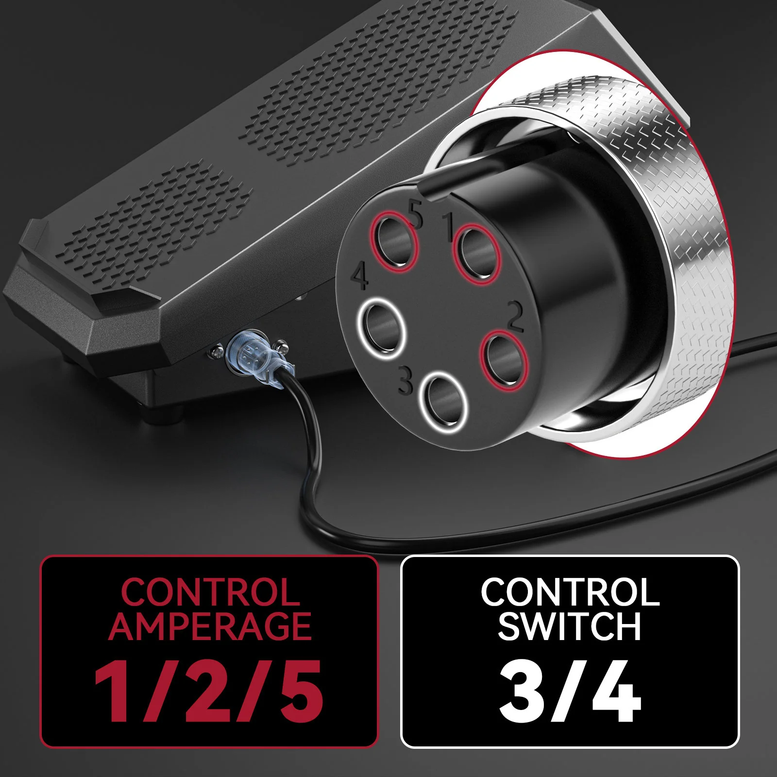 10 Ft Cable Remote Amp Control TIG Welder Foot Pedal - Image 6