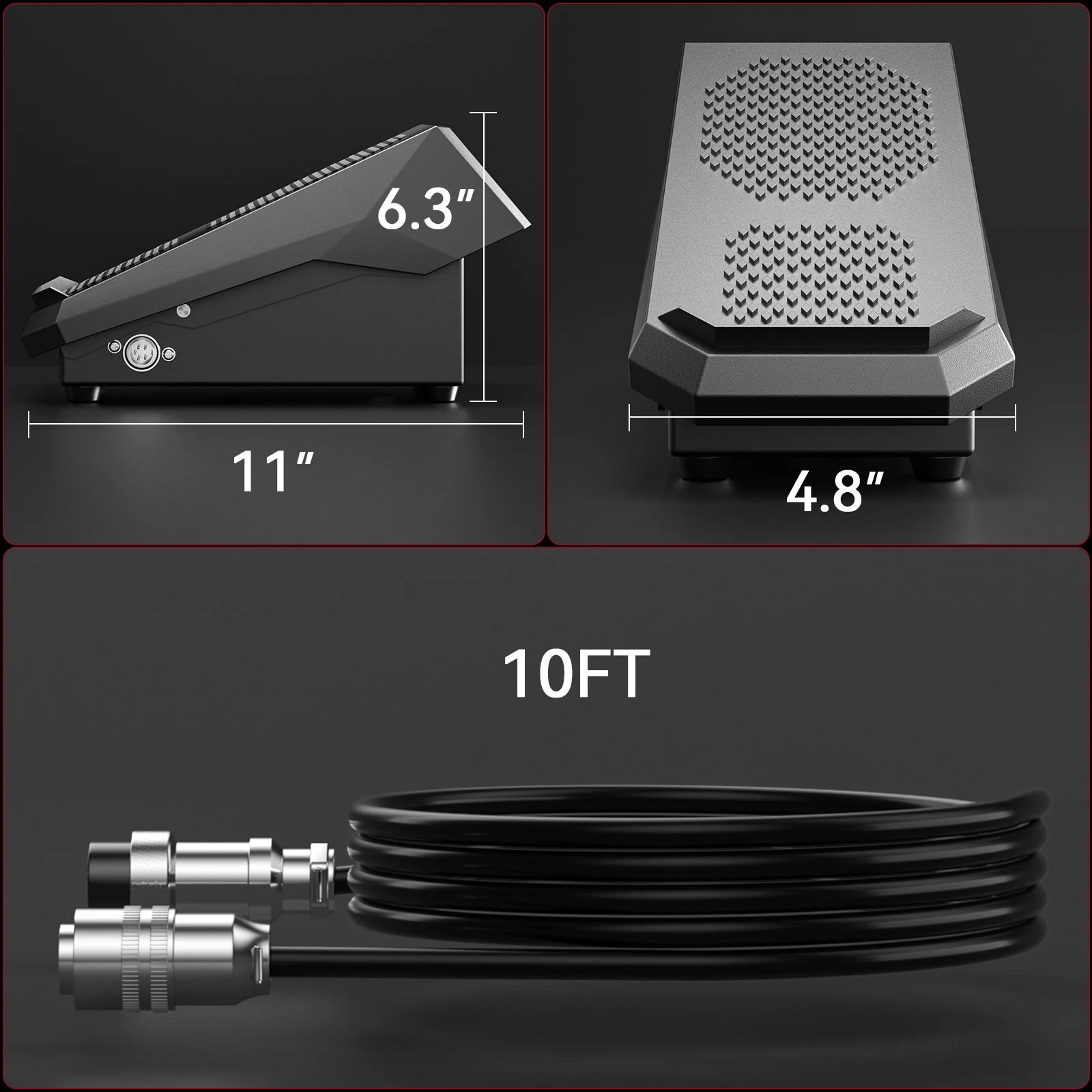 10 Ft Cable Remote Amp Control TIG Welder Foot Pedal - Image 7