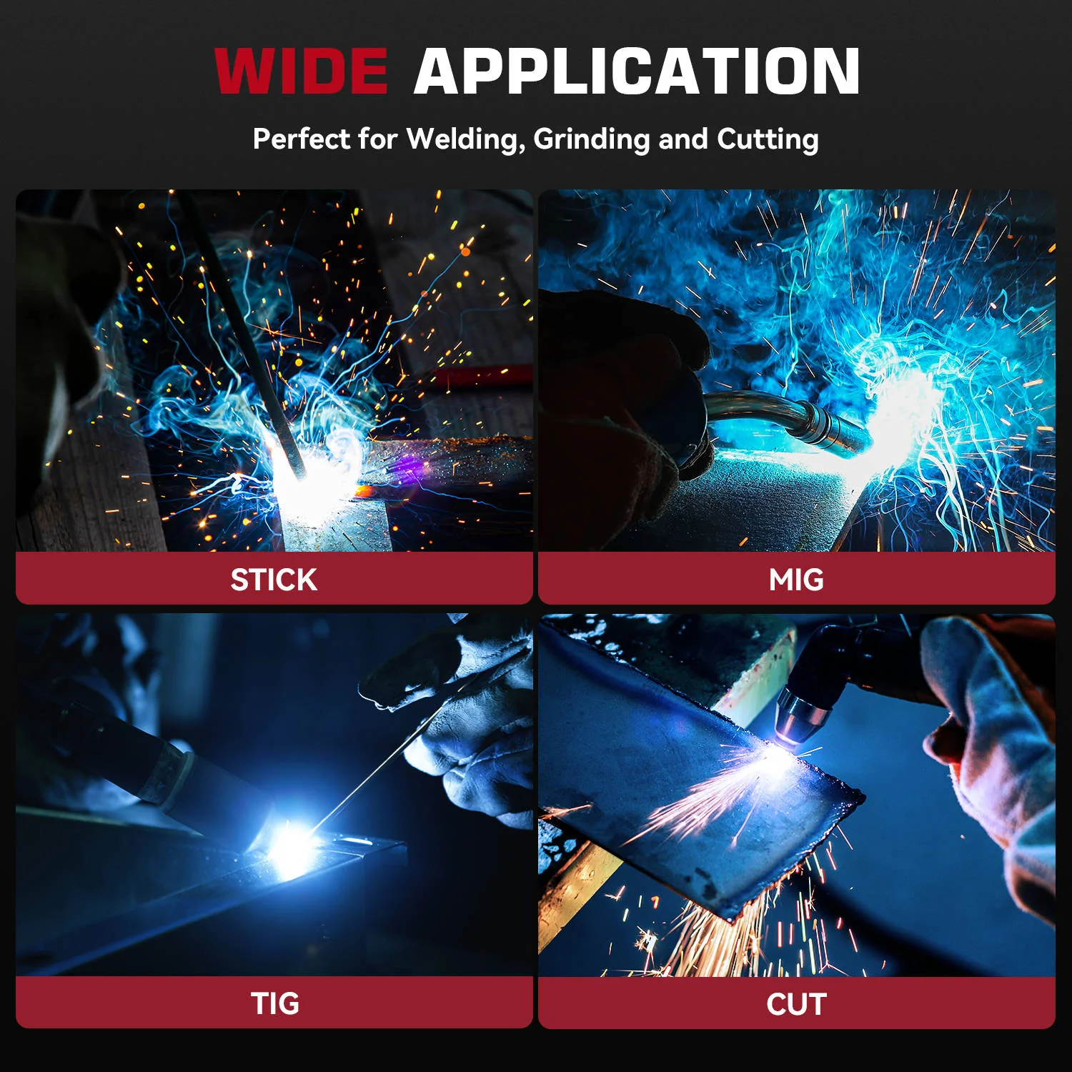 Digital Auto Darkening Welding Helmet Black ClearLite X100 - Image 7