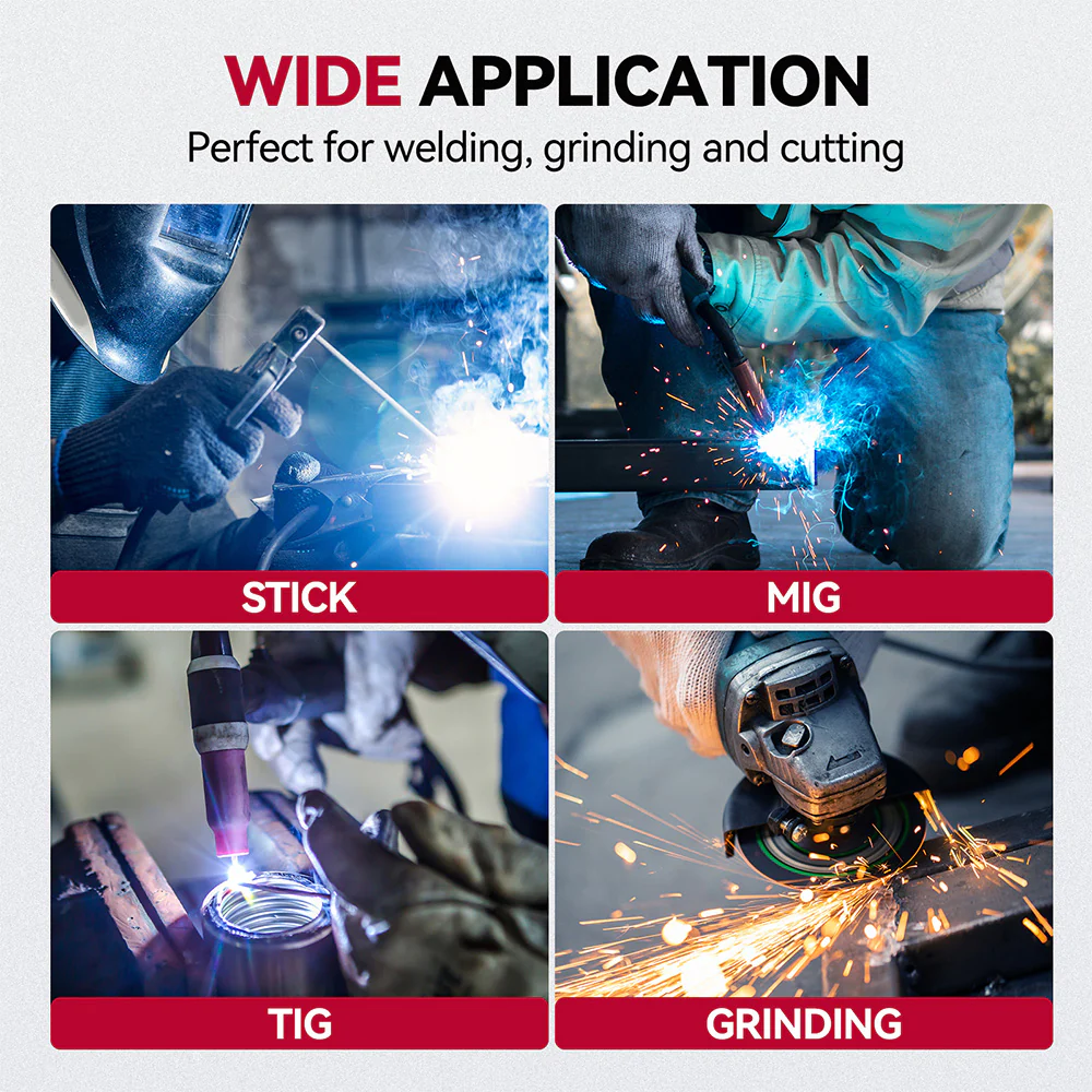 Super Large View Welding Helmet Black EXSpace X300 - Image 8