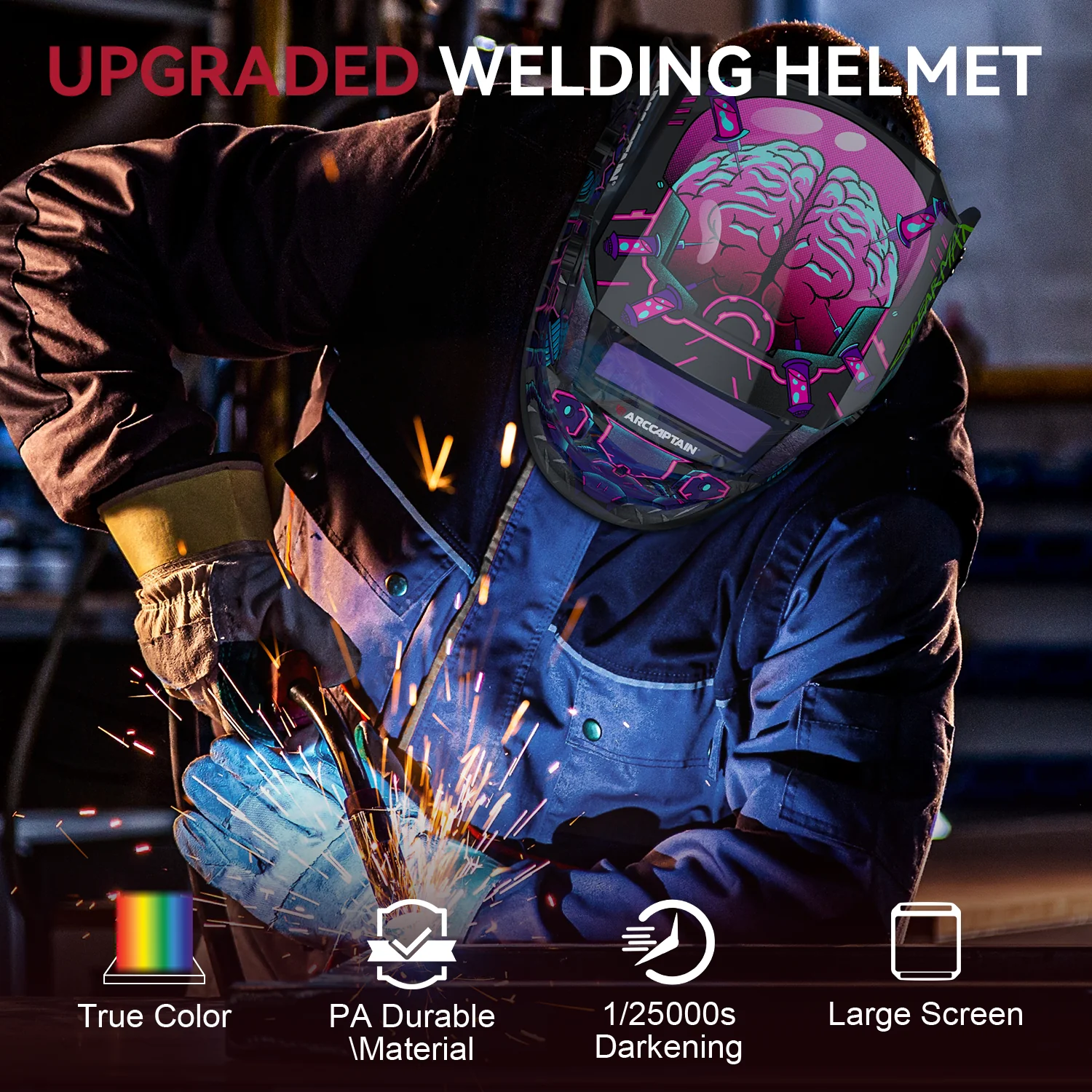 Auto Darkening Welding Helmet Punk Neuron ClearLite X100 - Image 3