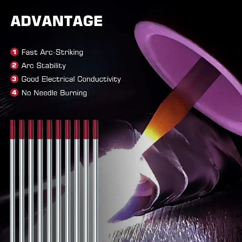 Color-coded Tungsten Electrodes 2% Blue Lanthanated Red Thoriated Tungsten - Image 9