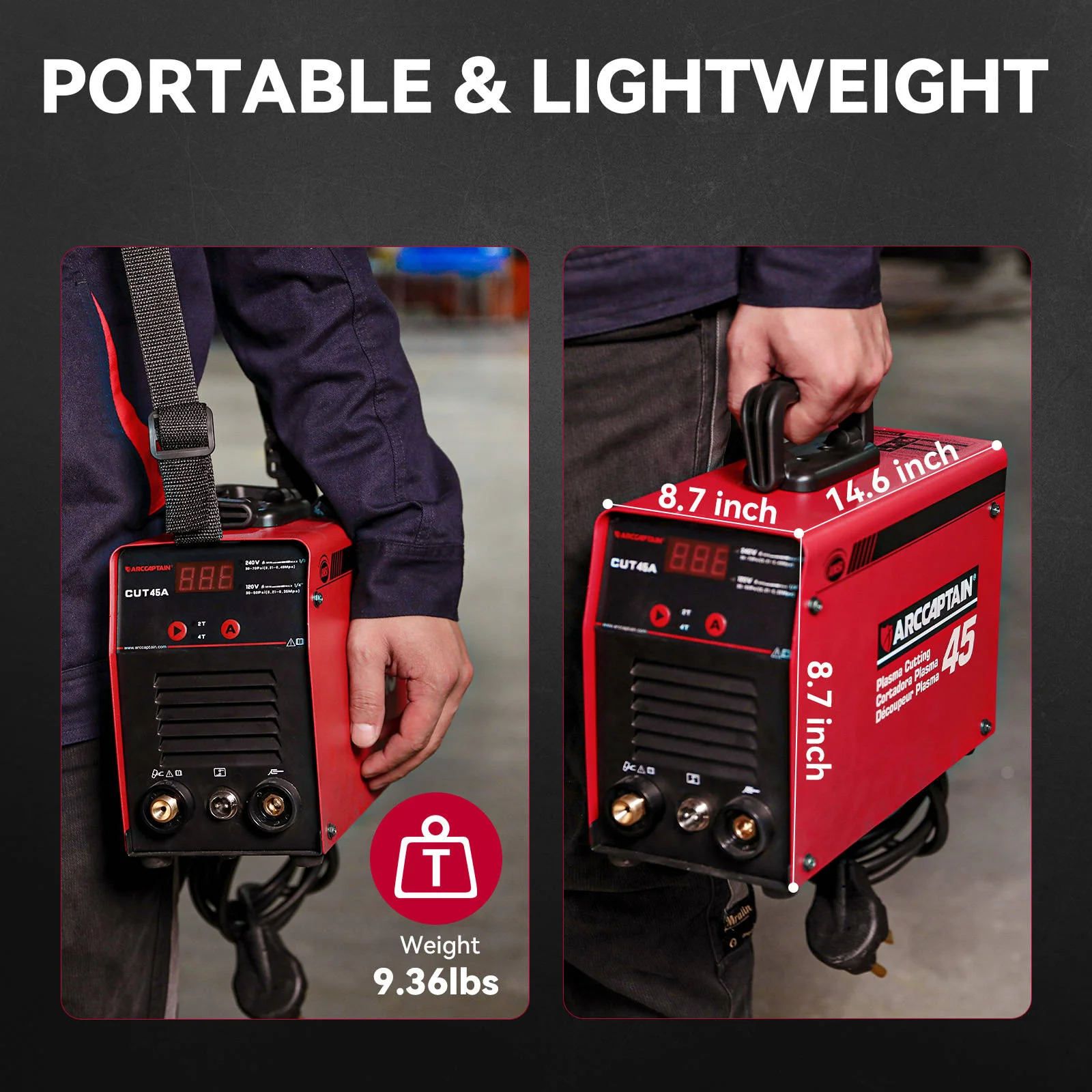 Arccaptain CUT45 Dual Voltage 2T/4T Beginner-Friendly Plasma Cutter - Image 5