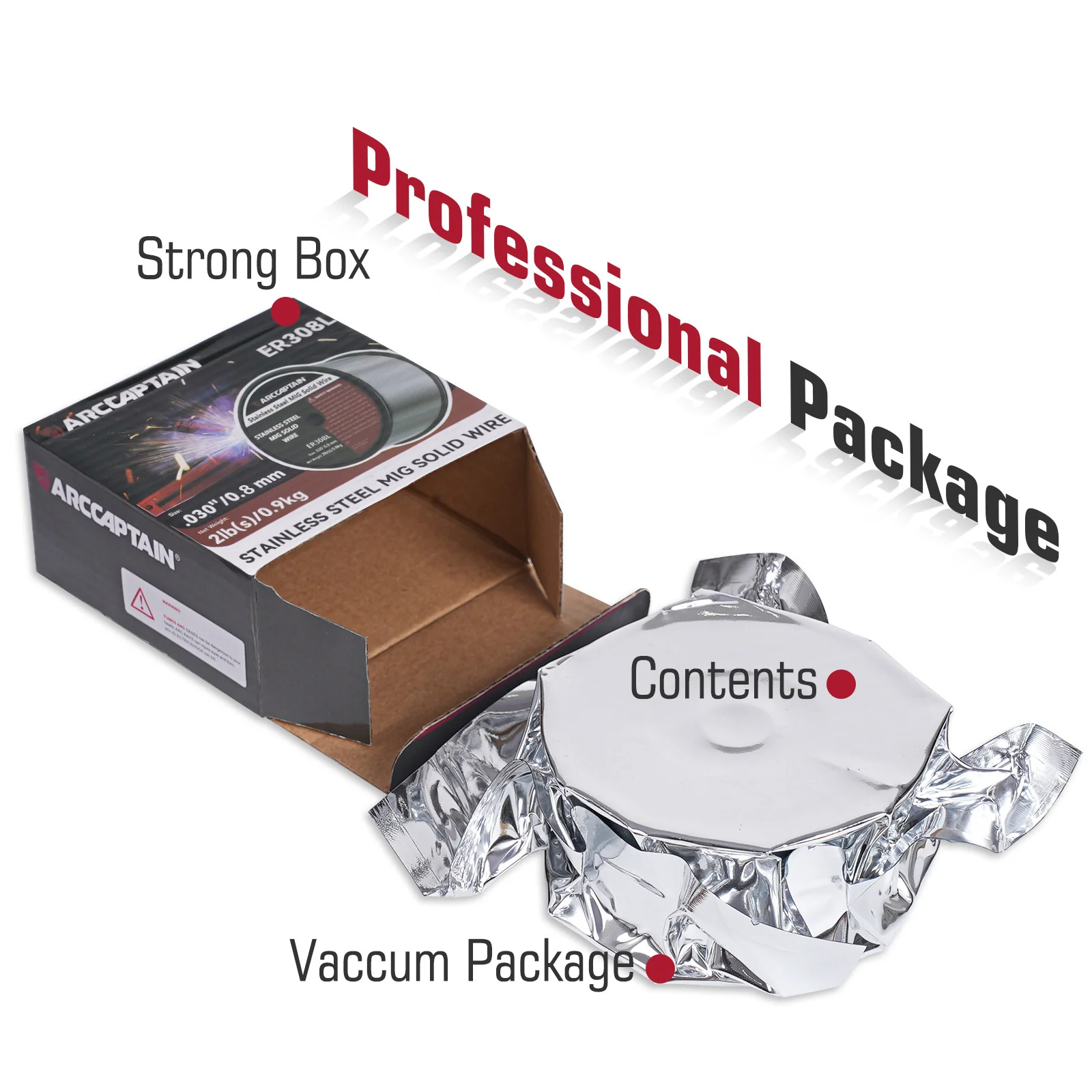 ARCCAPTAIN ER308L Solid Wire 2 Lbs Stainless Steel Mig Welding Wire - Image 9