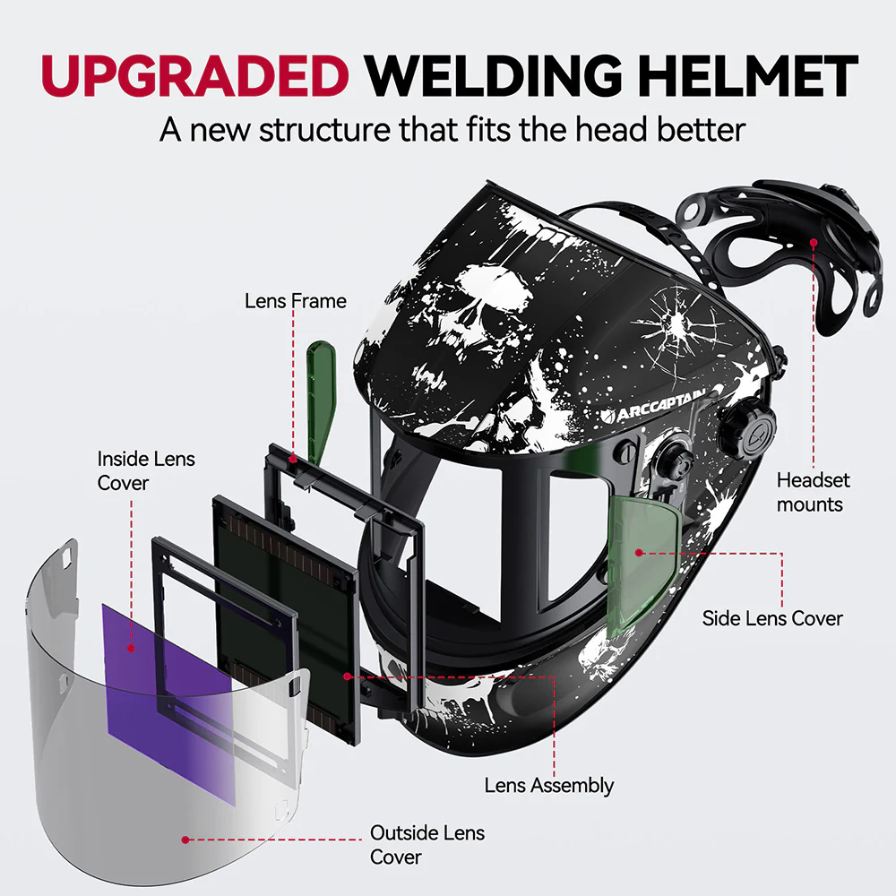 Grinding Cutting Welding Helmet Ink Splash EXSpace X300 - Image 6