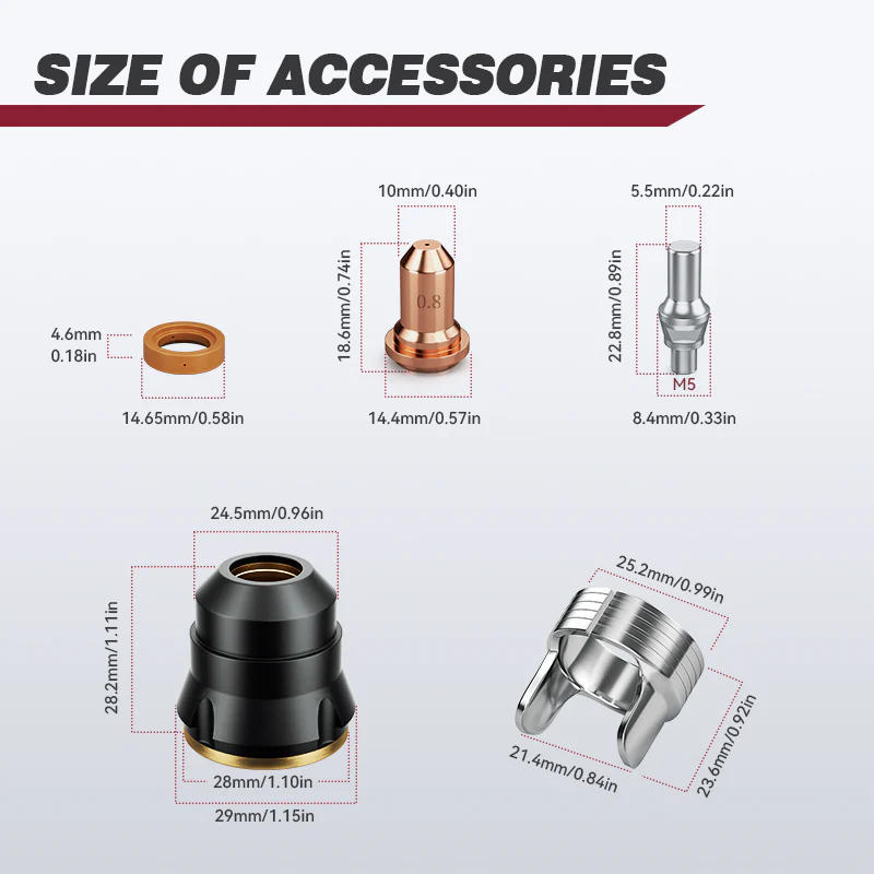 IPT60 Plasma Cutter Torch Consumables for CUT55MP CUT55 Non HF - Image 6