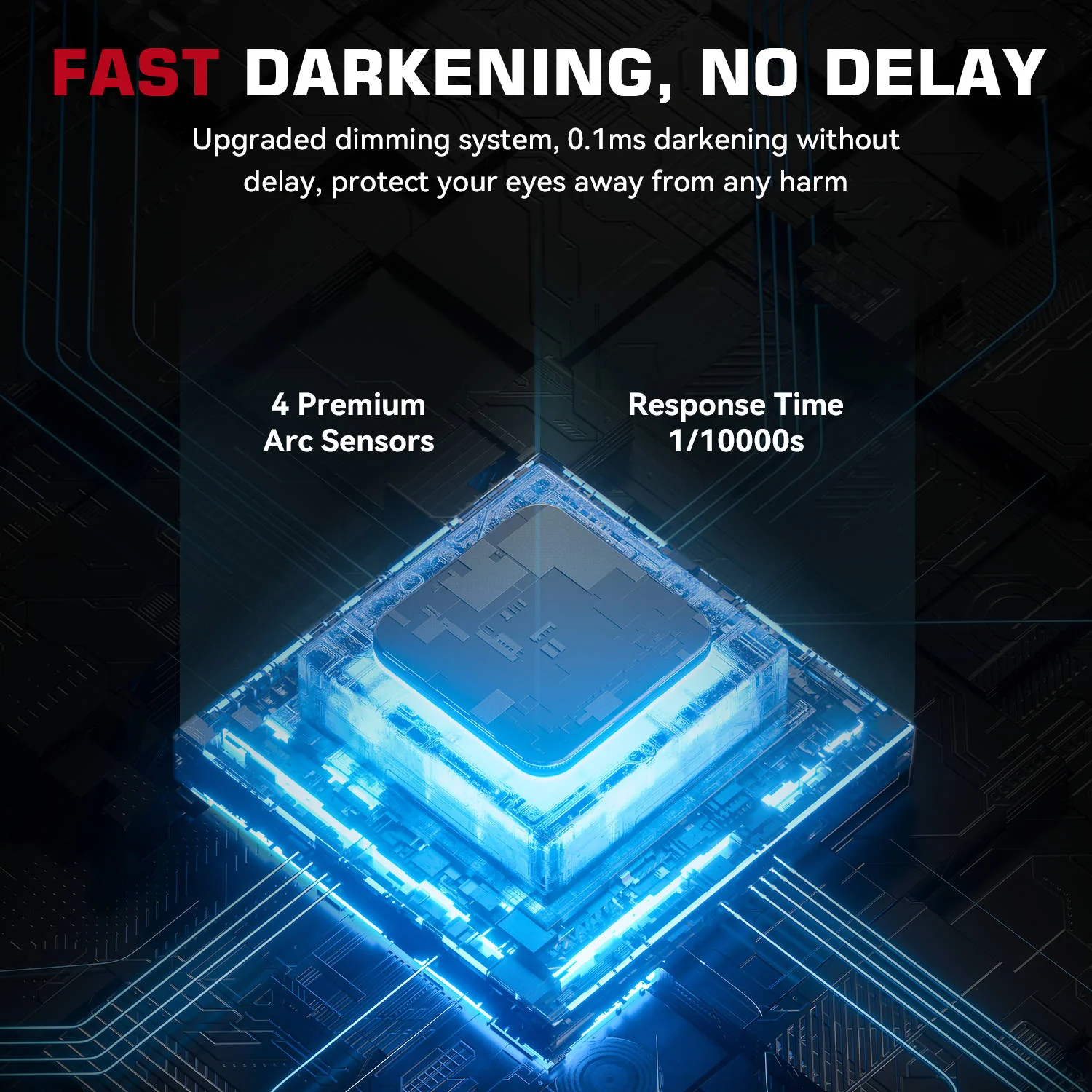 3.94"X3.66" Large View Welding Helmet Skeleton Technology VisionMax X200 - Image 5