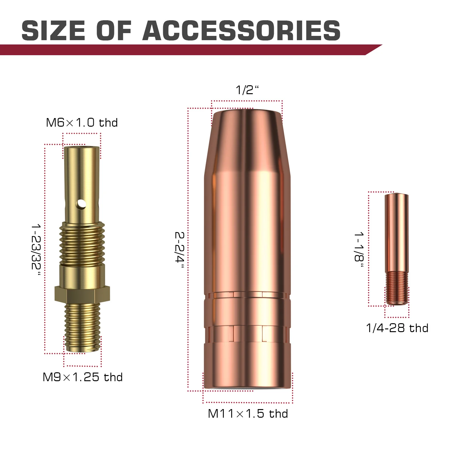 Lincoln Magnum 100L Welder Part MIG Welding Gun Consumables Kit - Image 3