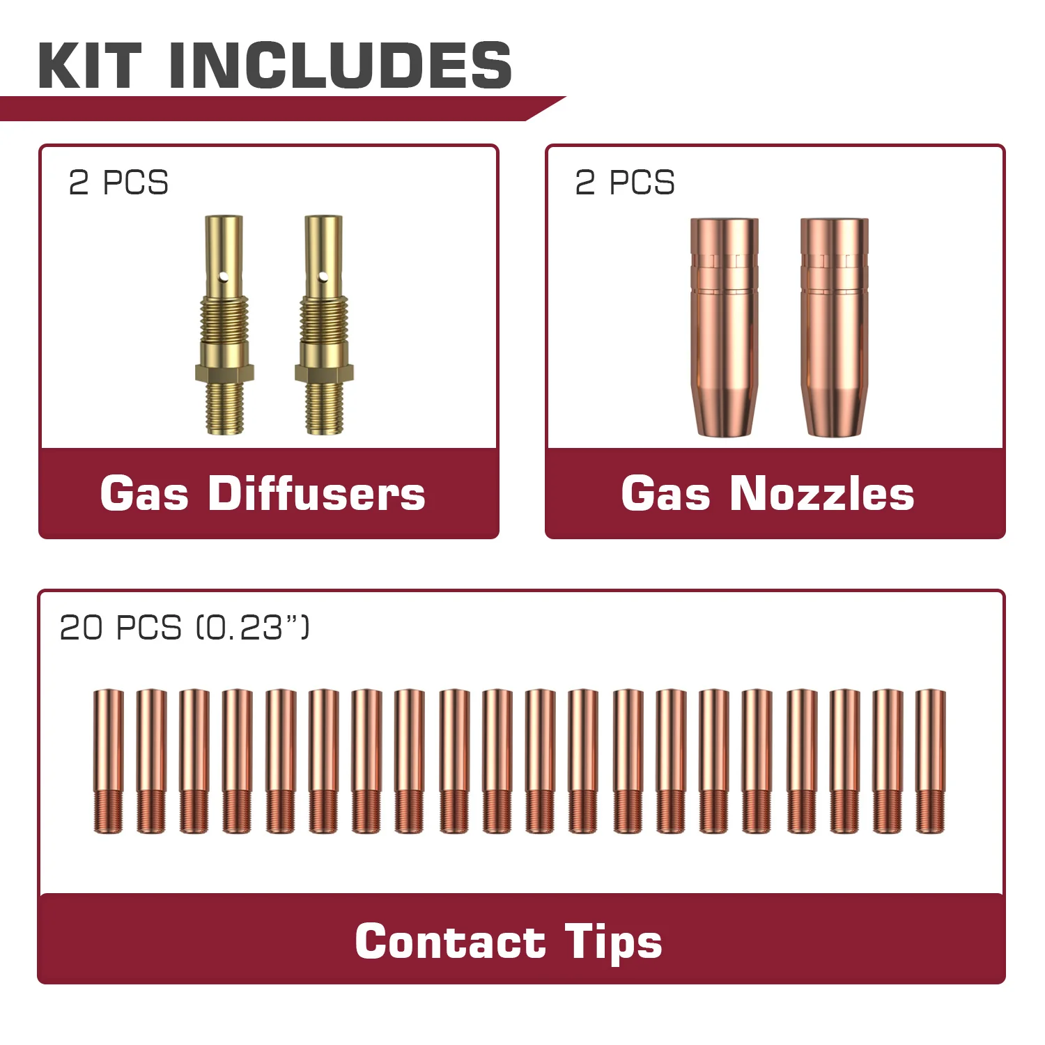 Lincoln Magnum 100L Welder Part MIG Welding Gun Consumables Kit - Image 4