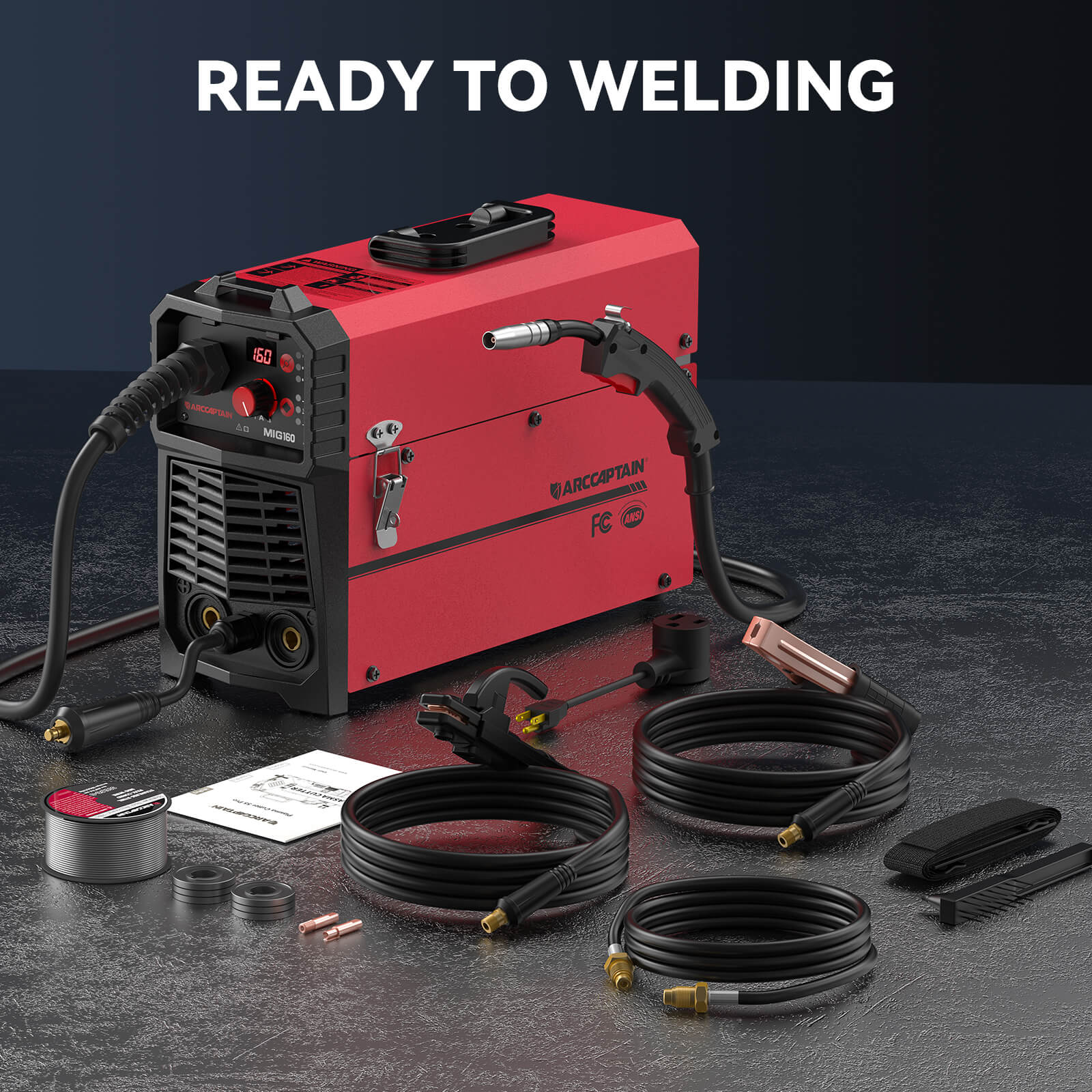 Arccaptain MIG160 4 in 1 Dual Voltage MIG Welder - Image 4
