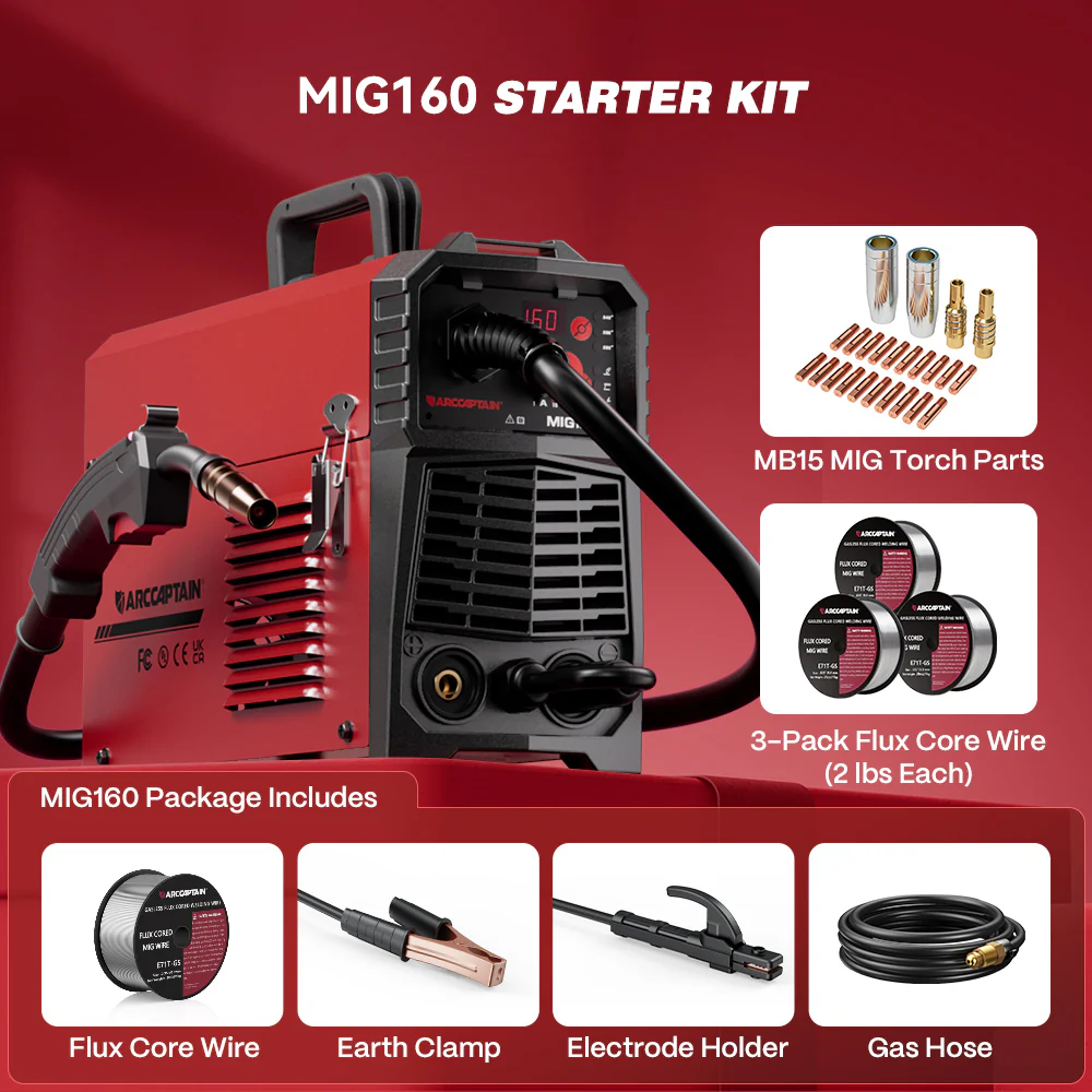 Arccaptain MIG160 4 in 1 Dual Voltage MIG Welder - Image 9