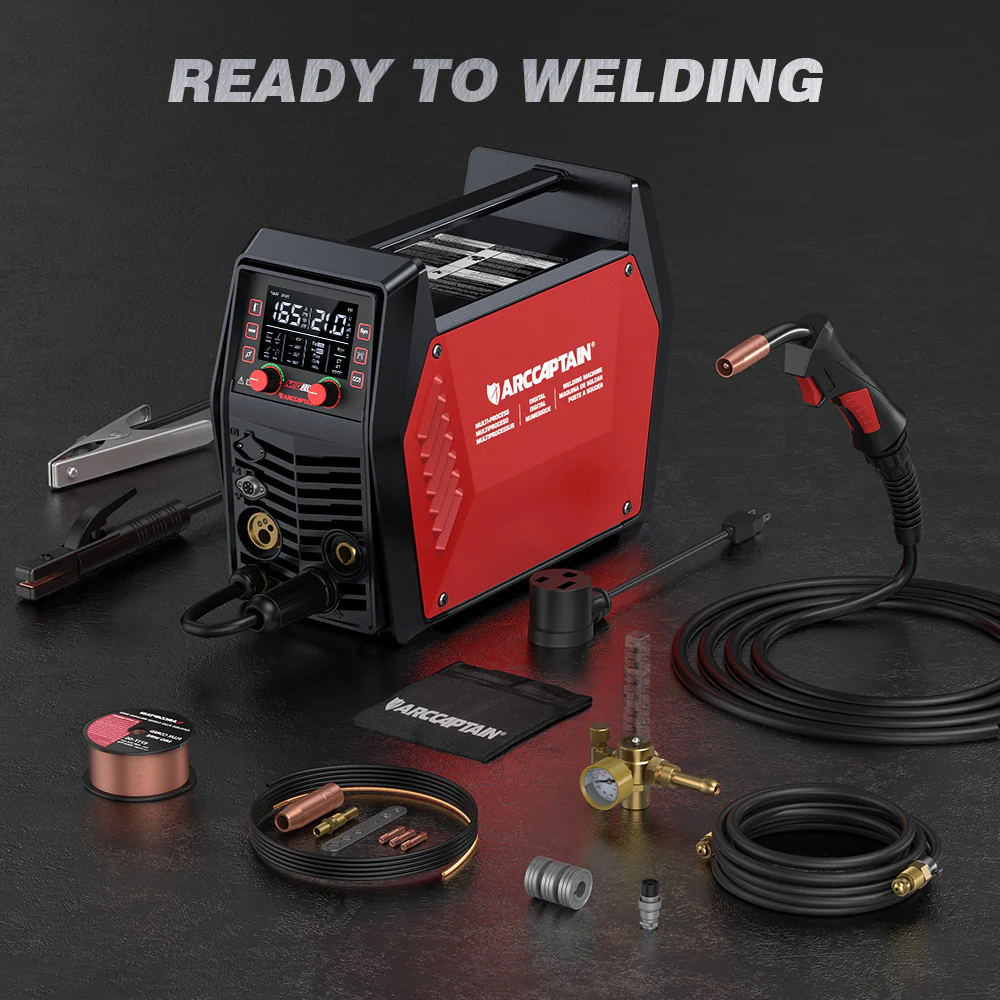 Arccaptain MIG165 Pro Dual Voltage Gas and Gasless MIG Welder - Image 7