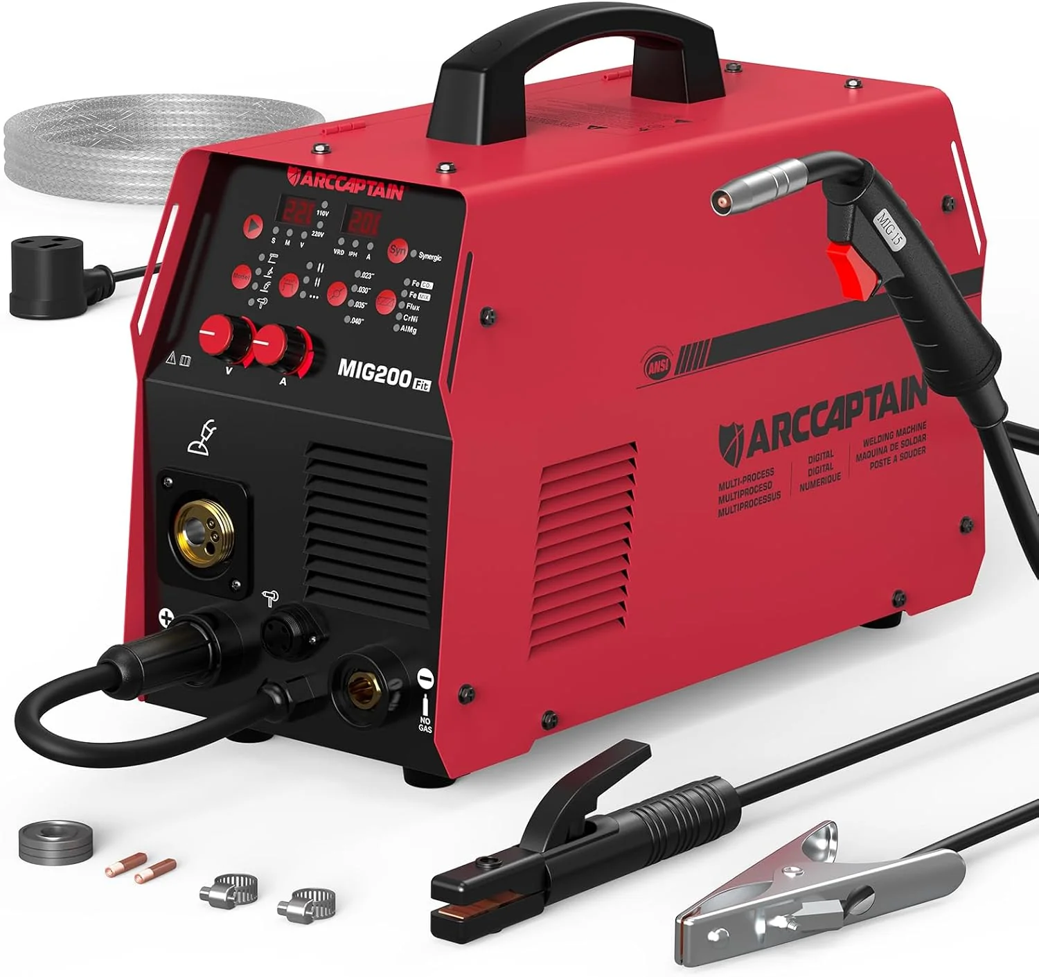 Arccaptain MIG200 Fit Affordable Beginners MIG Welder 200 Amps 6 in 1 - Image 7