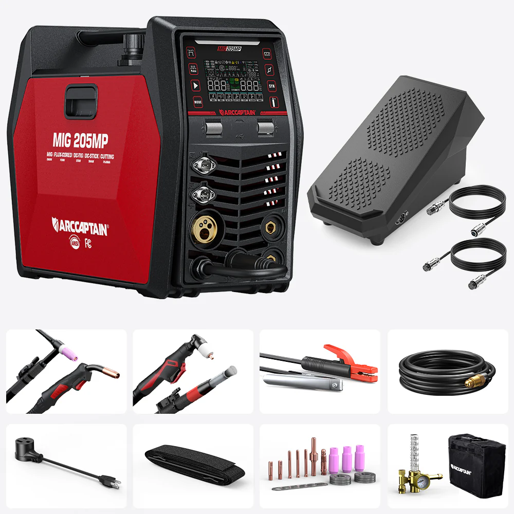 Arccaptain MIG205MP All-in-One Pulse MIG Welder and Cutter Combo - Image 8