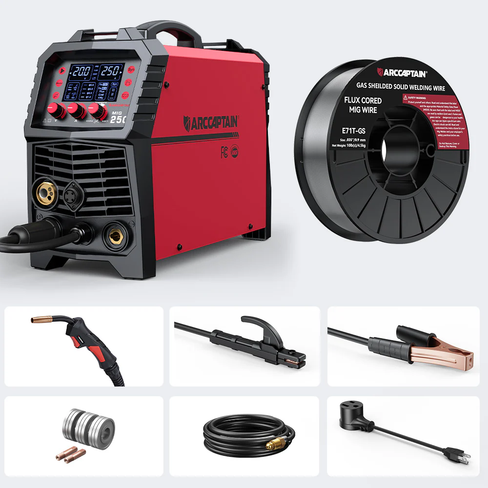 Arccaptain MIG250 Multi Process Welder 250 Amps MIG Welder - Image 11