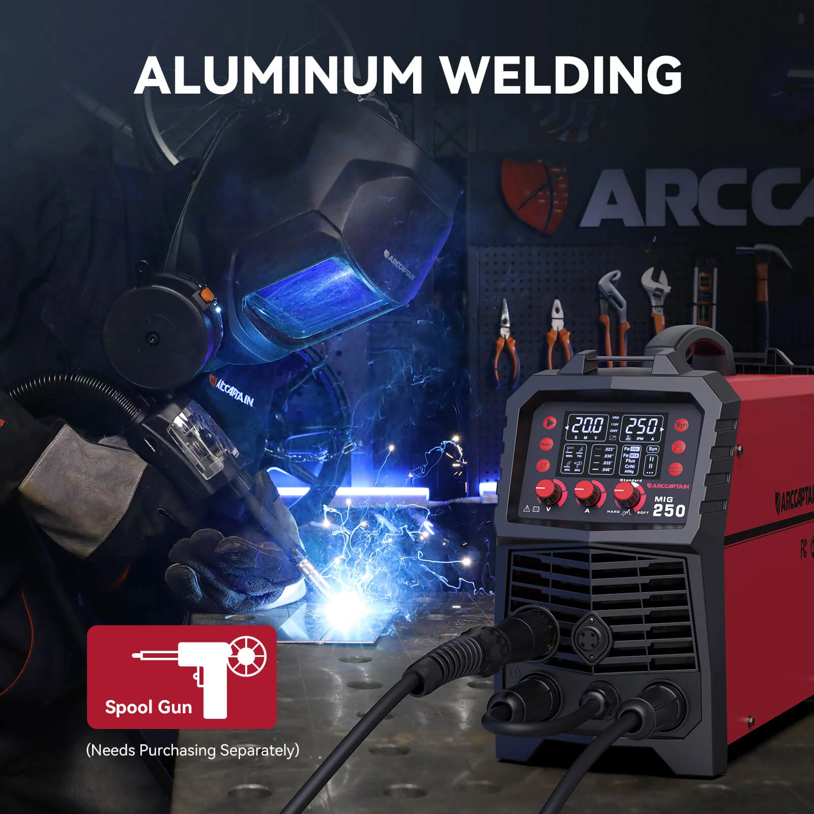 Arccaptain MIG250 Multi Process Welder 250 Amps MIG Welder - Image 4