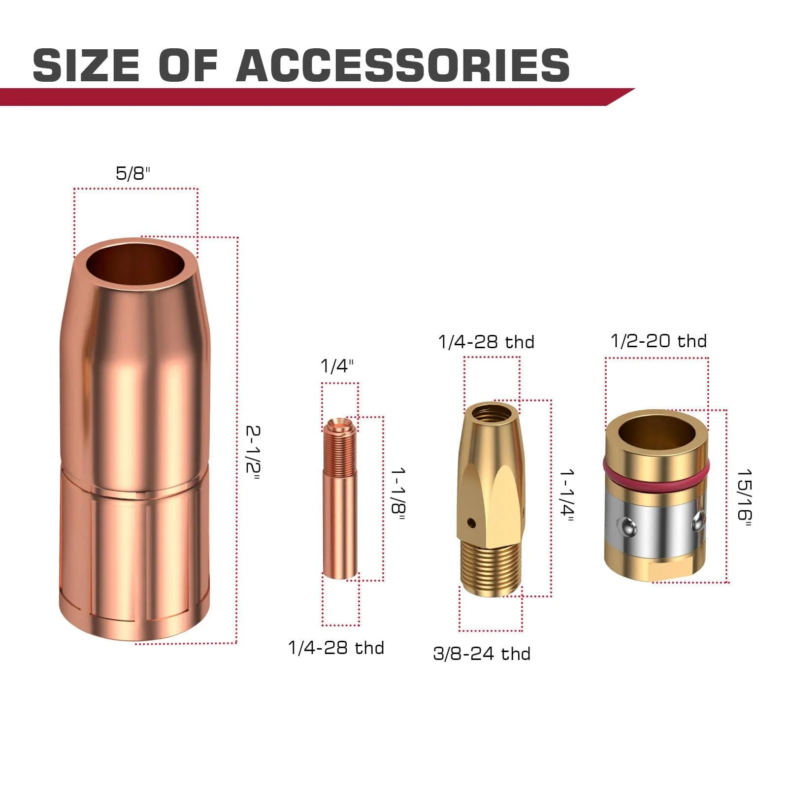 Miller M25 MIG Gun Replacement Parts MIG Gun Consumables Kit - Image 8