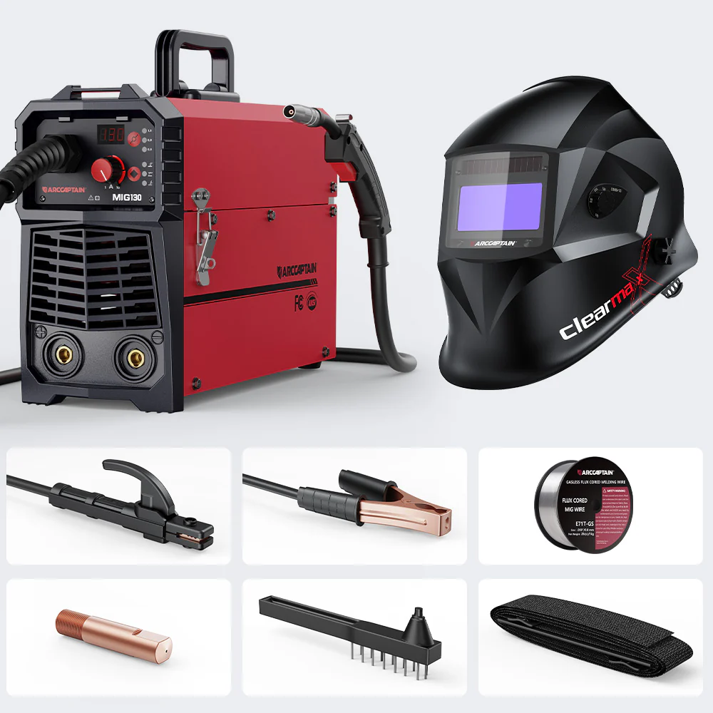 Arccaptain MIG130 Best 3 in 1 110V Portable No Gas Flux Core Welder - Image 10