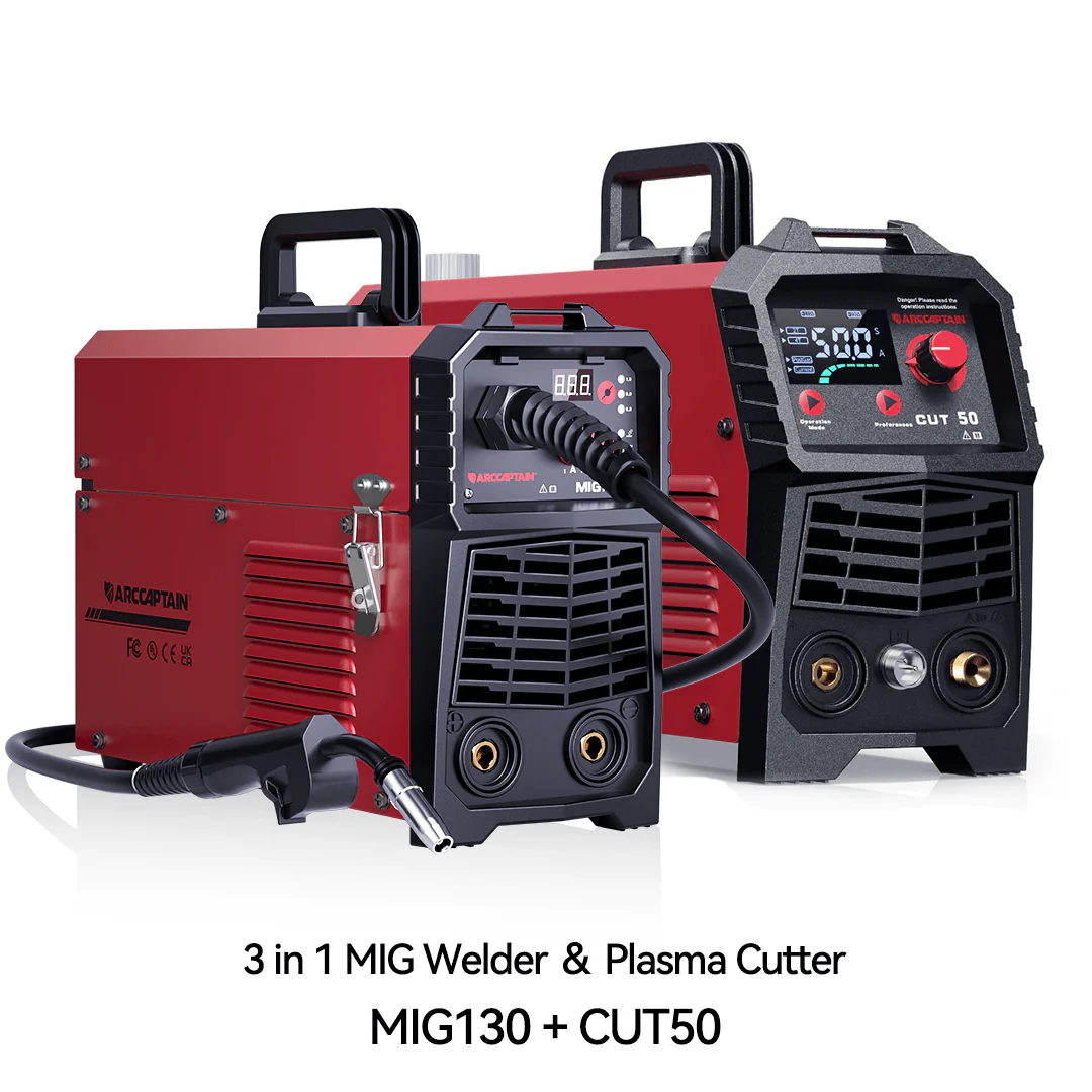 Arccaptain MIG130 Best 3 in 1 110V Portable No Gas Flux Core Welder - Image 12