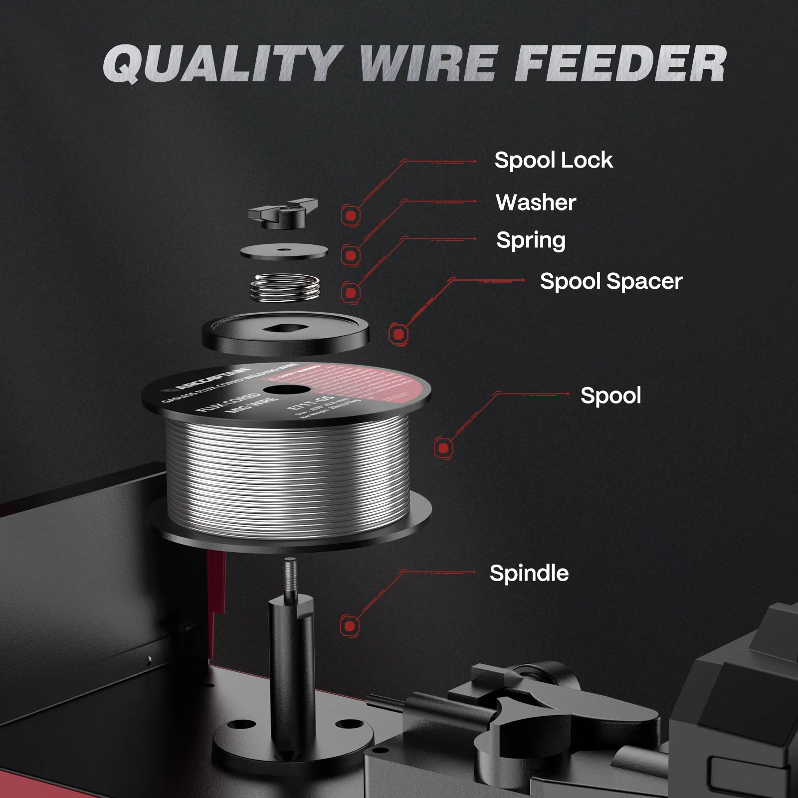 Arccaptain MIG130 Best 3 in 1 110V Portable No Gas Flux Core Welder - Image 5