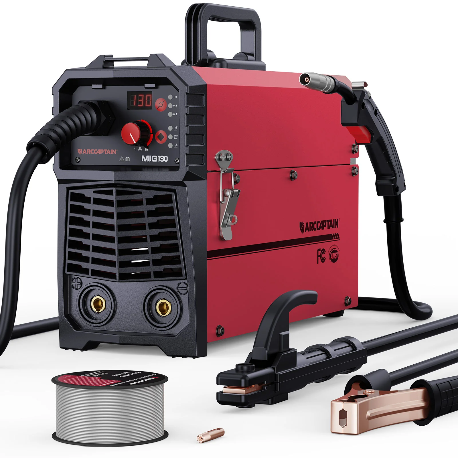 Arccaptain MIG130 Best 3 in 1 110V Portable No Gas Flux Core Welder - Image 9