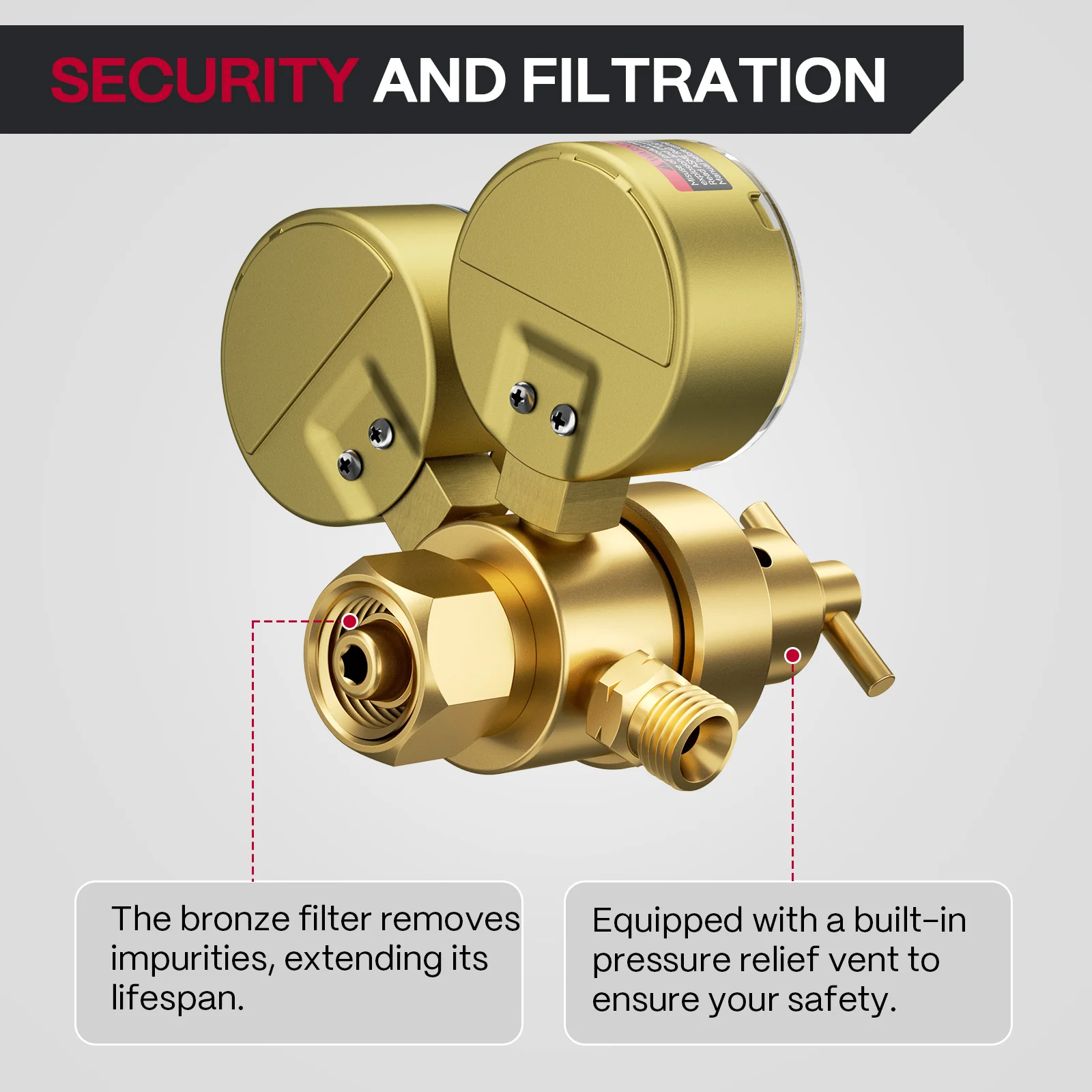 Oxygen Acetylene Welding Gas Regulators CGA540 and CGA200 Set - Image 3
