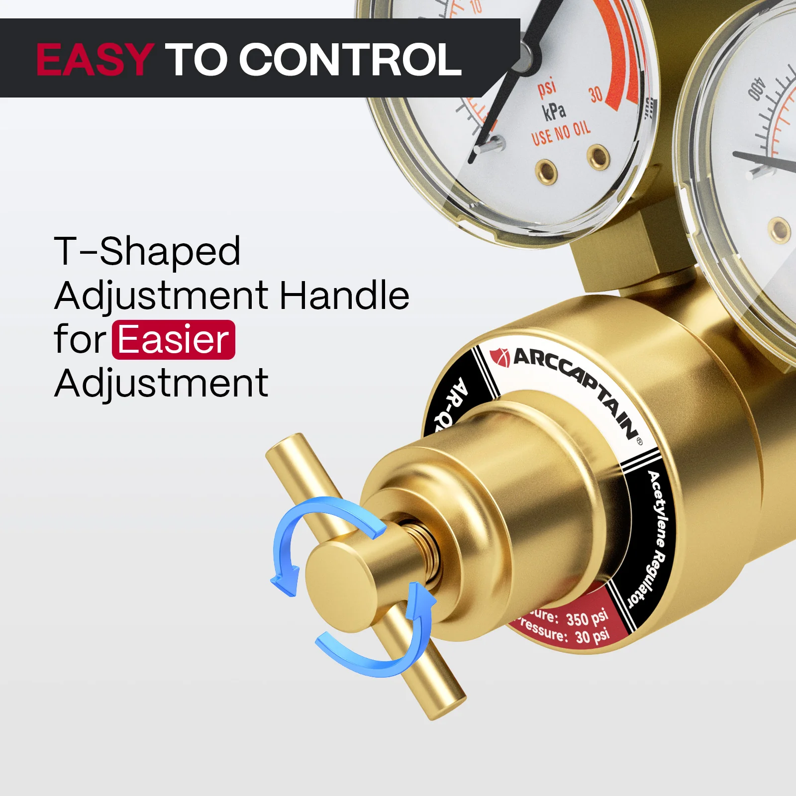 Oxygen Acetylene Welding Gas Regulators CGA540 and CGA200 Set - Image 6