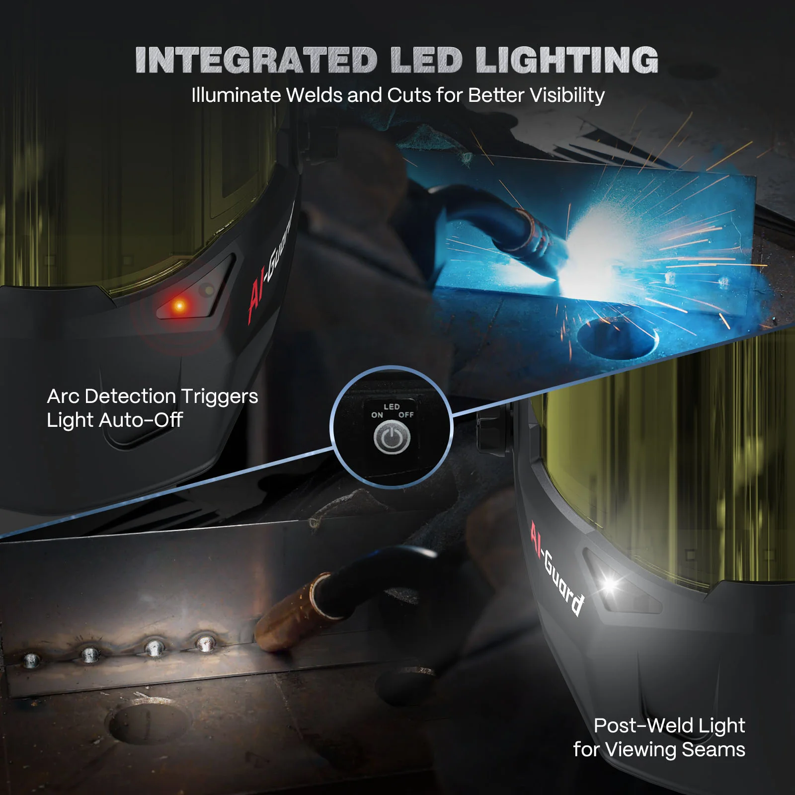 Super Large View Auto Shade Welder Helmet TriView X400 - Image 5