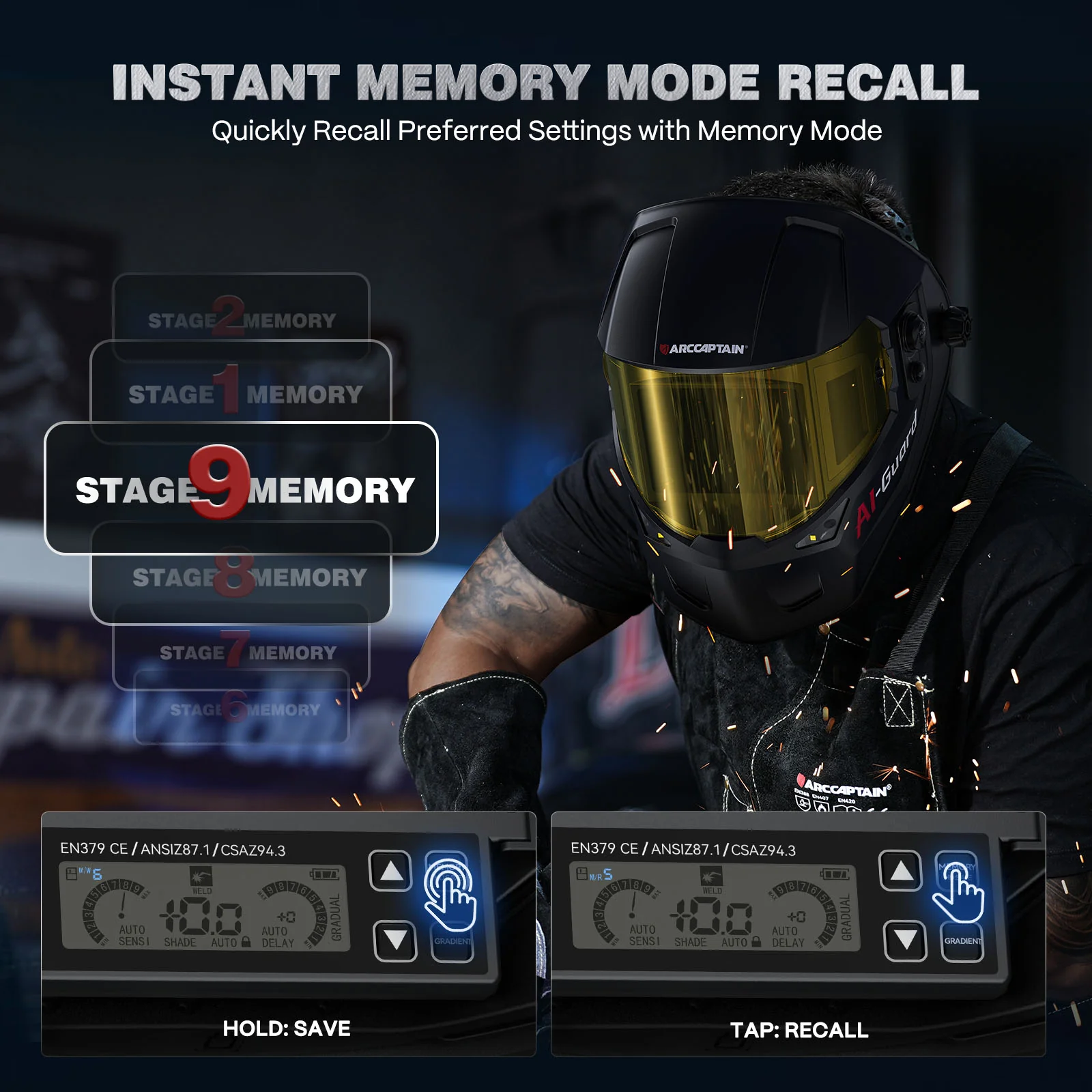 Super Large View Auto Shade Welder Helmet TriView X400 - Image 7